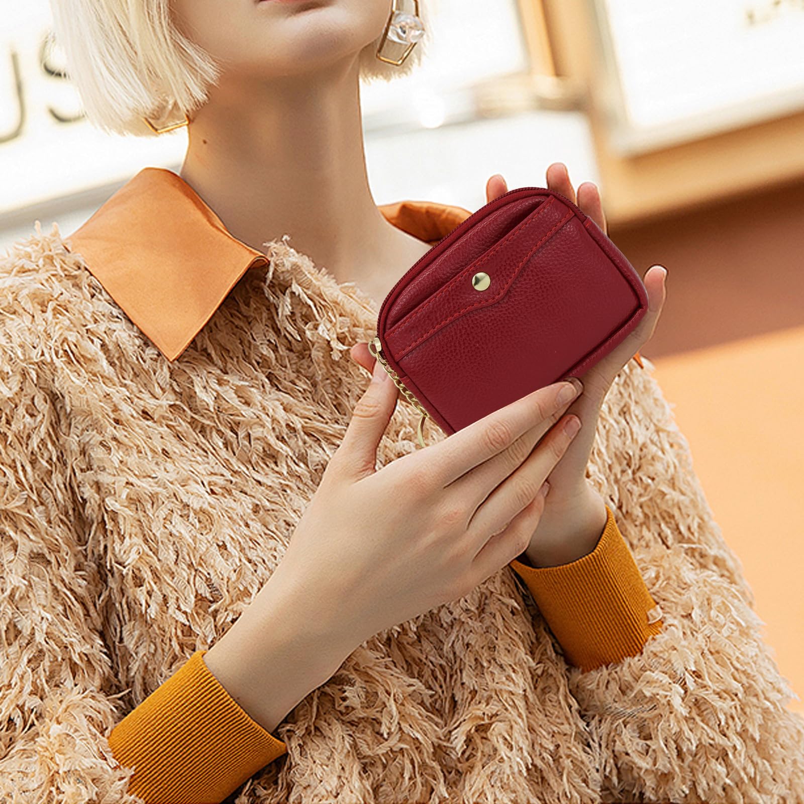 adistylinno-change-purse-porte-monnaie-rouge-zip-synth-tique image 7