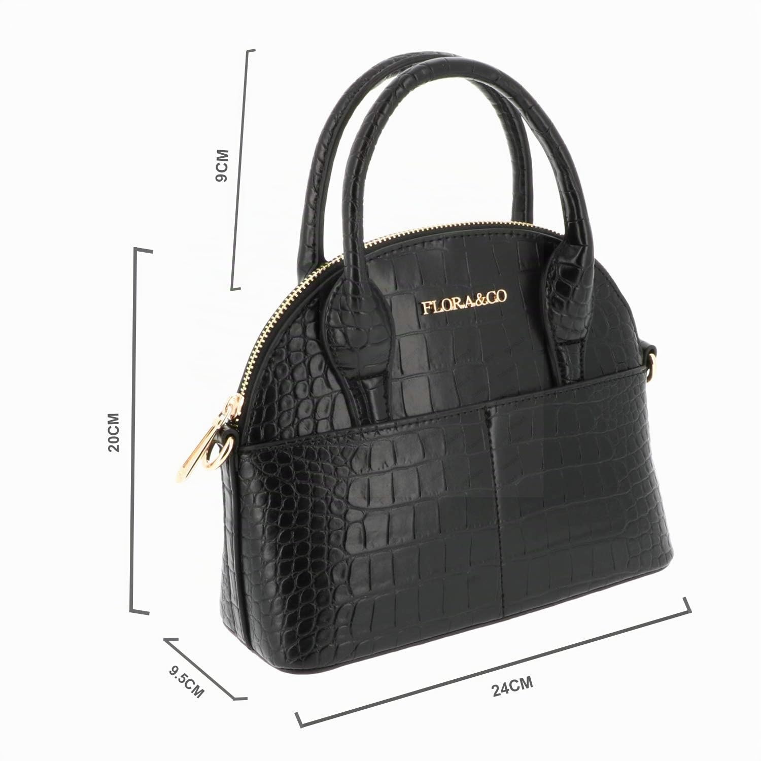 flora-co-sacs-main-petit-sac-noir-croco-cha-ne image 2