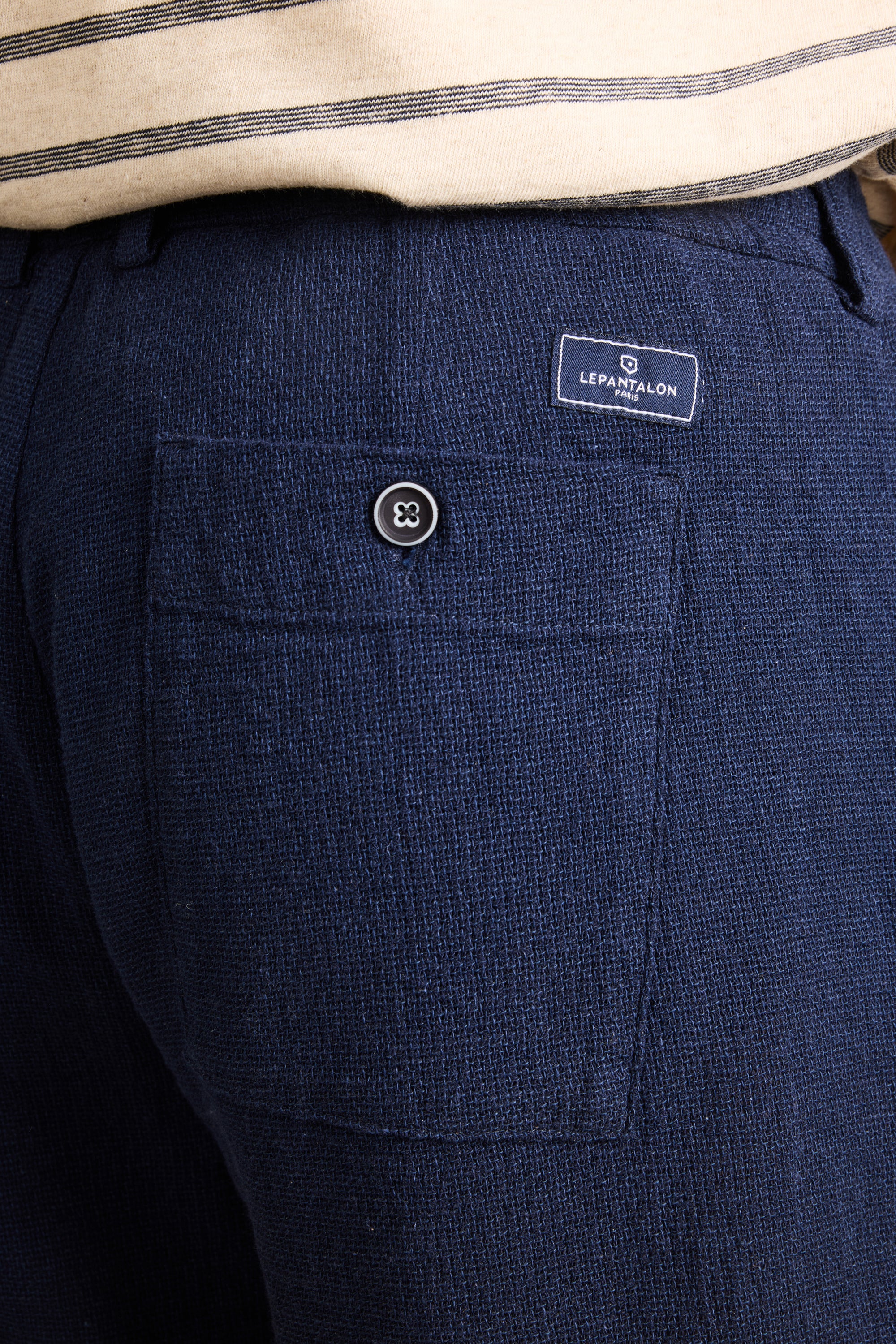 le-pantalon-bermuda-indigo-coton-lin-large-homme-t image 3