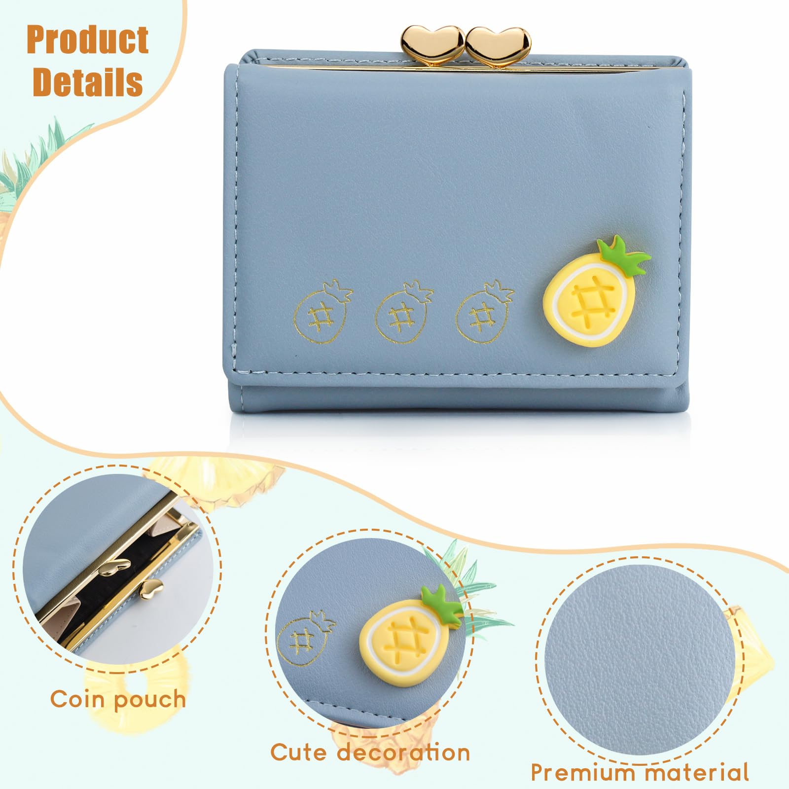 adistylinno-women-s-wallet-petit-portefeuille-fruit-c-ur image 2