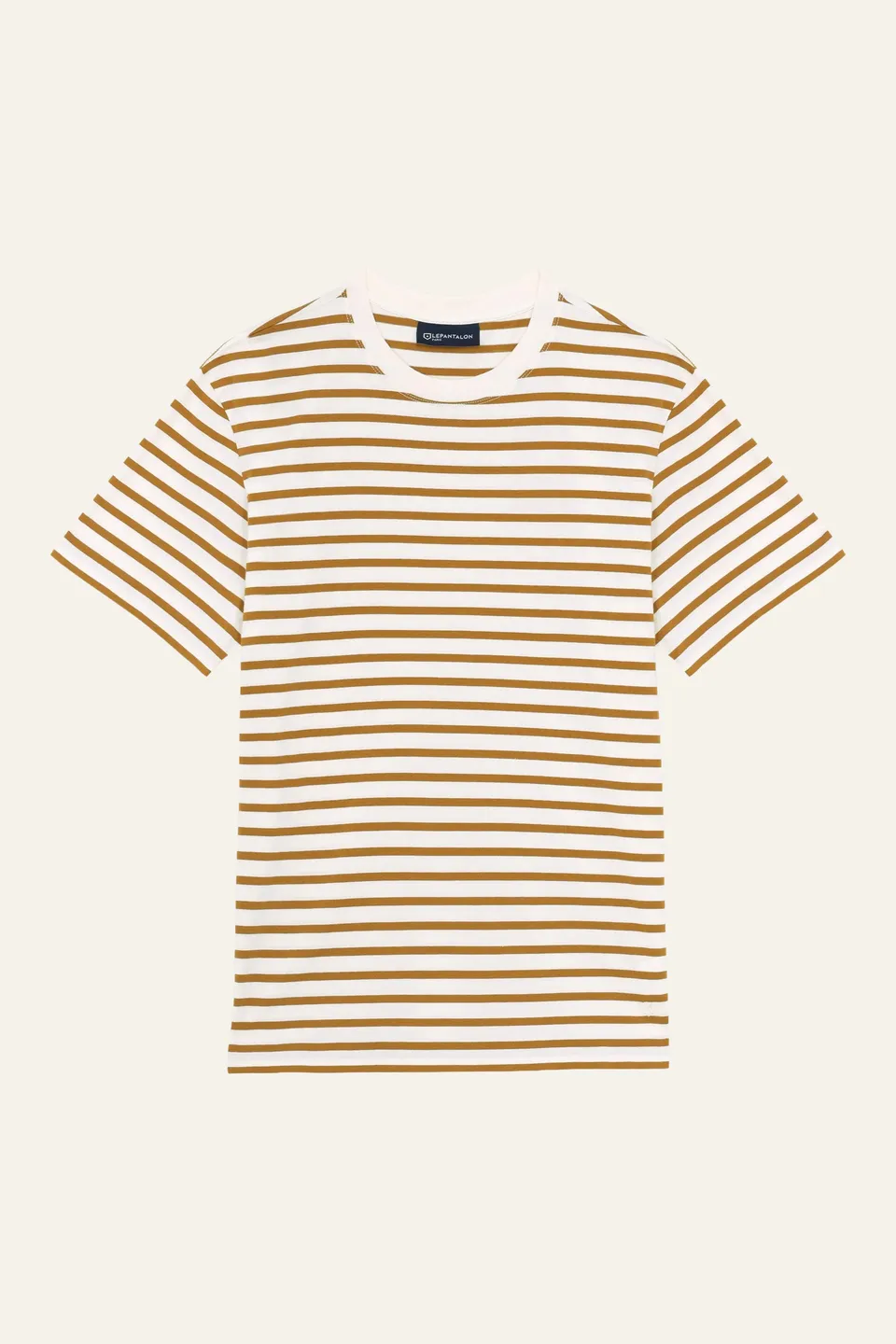 le-pantalon-t-shirts-homme-tee-shirt-marini-re-camel-bio image 1