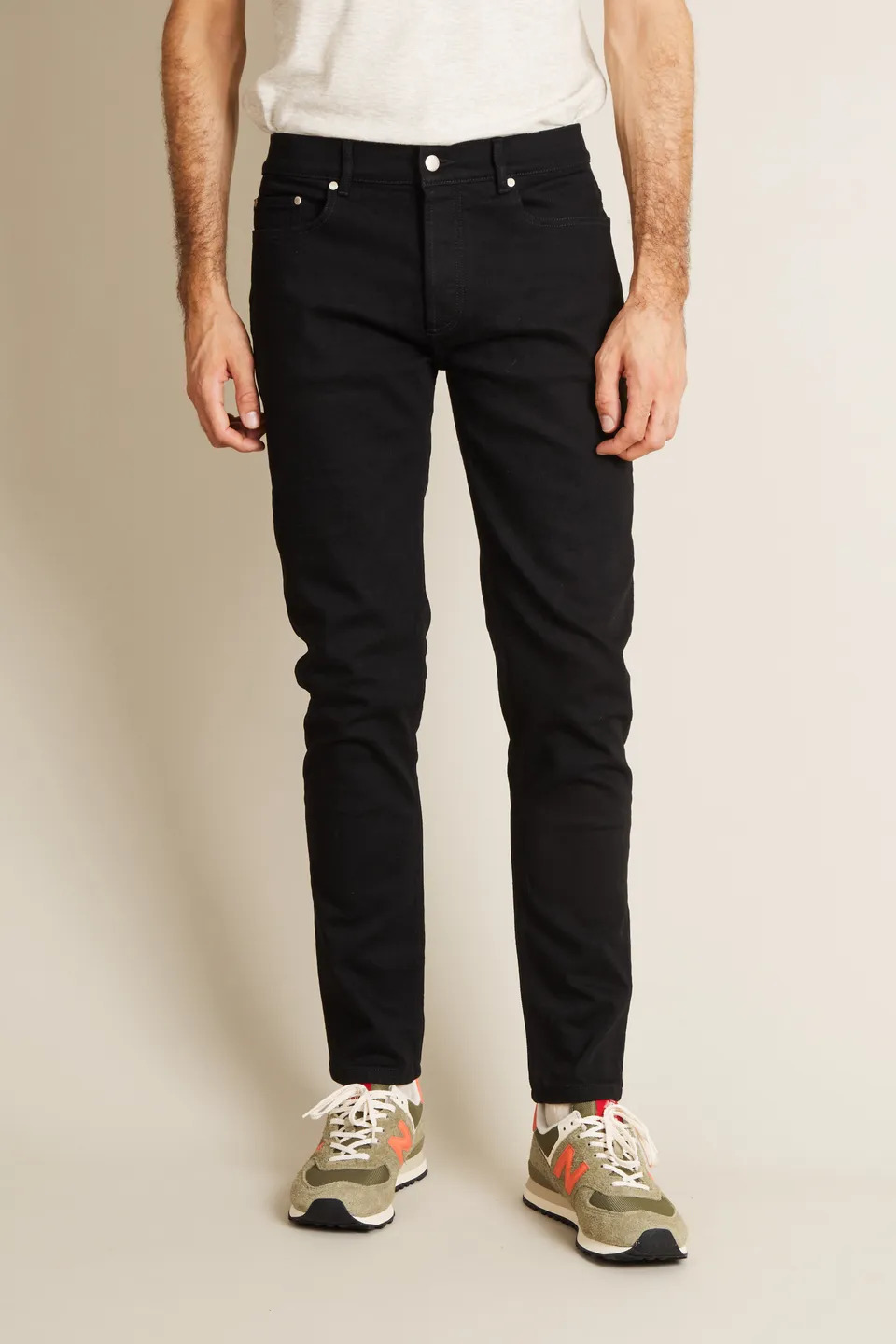 le-pantalon-jeans-homme-fm-lpje-10-jean-noir-semi-slim-coton image 1