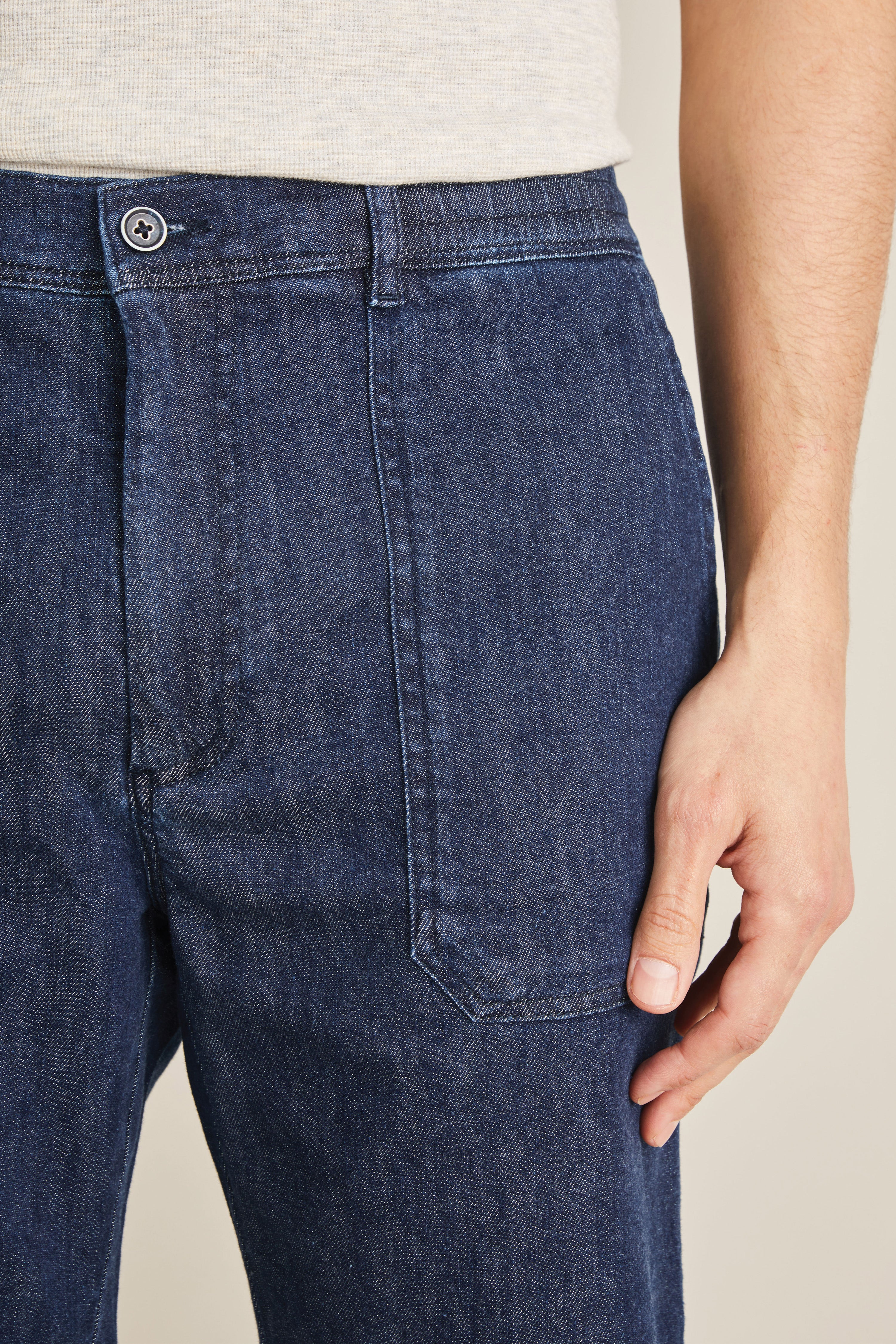le-pantalon-fatigue-short-bleu-stone-bermuda-coton-bambou image 2
