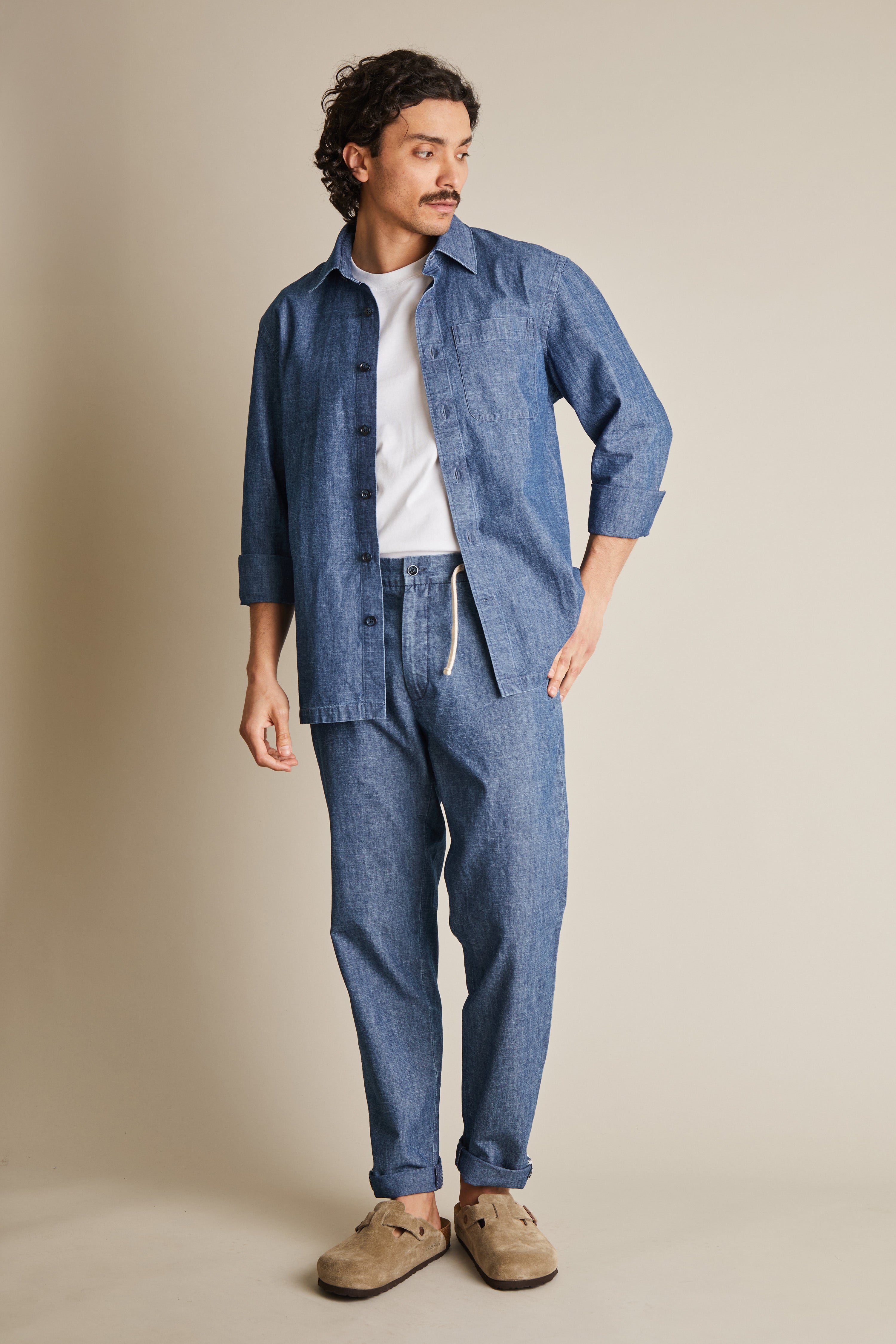 le-pantalon-overshirts-homme-surchemise-chambray-bleu-coton image 7