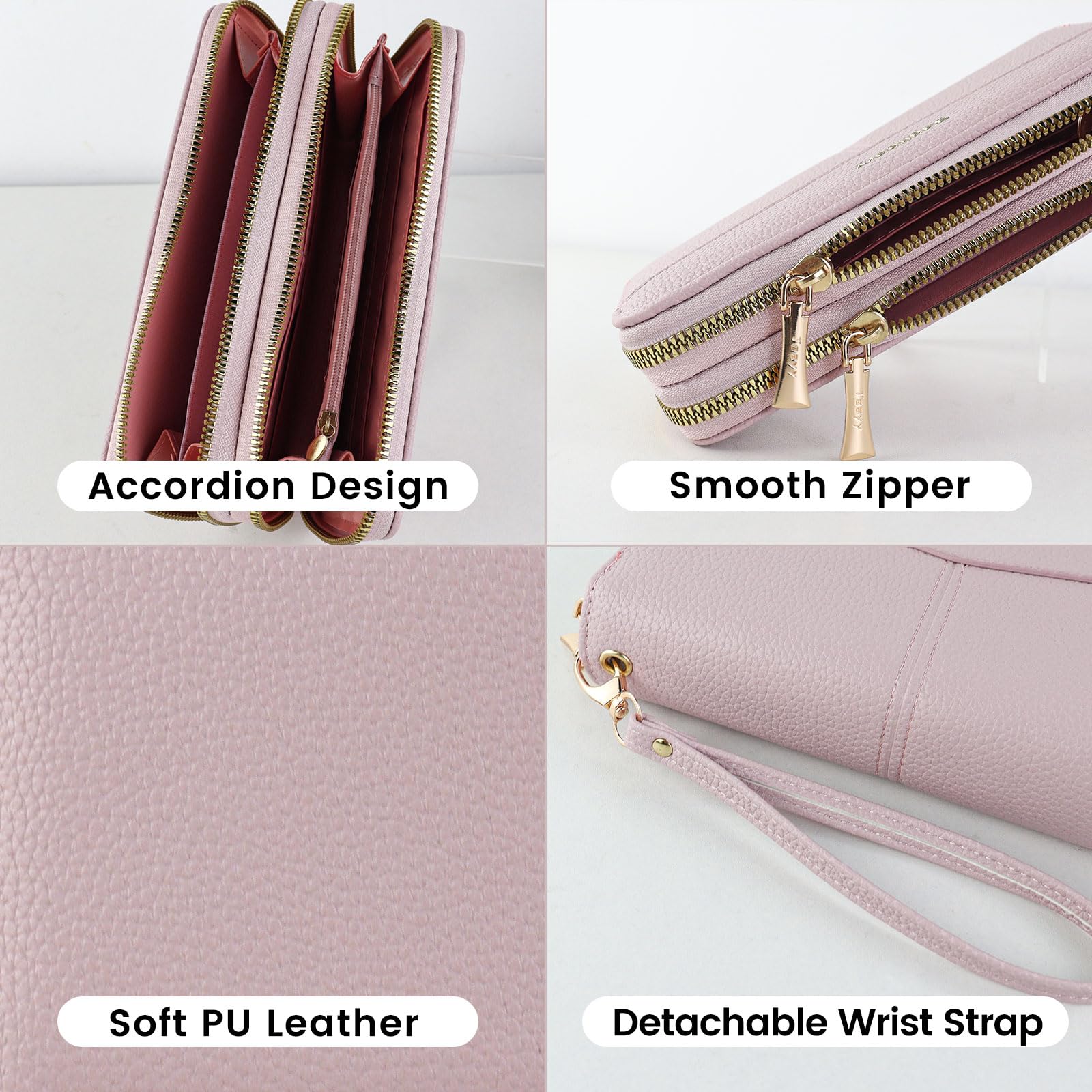 adistylinno-women-s-wallet-portefeuille-long-rose-bracelet-8-cartes image 4