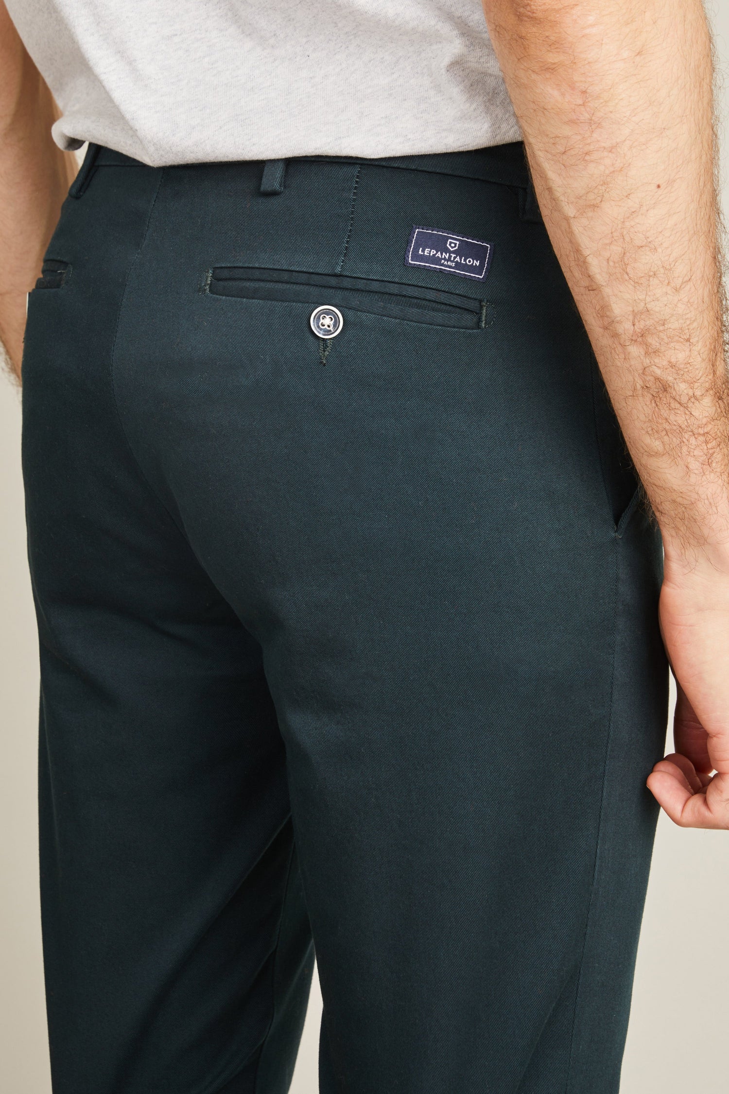 le-pantalon-chinos-homme-classique-chino-vert-anglais-coton image 6