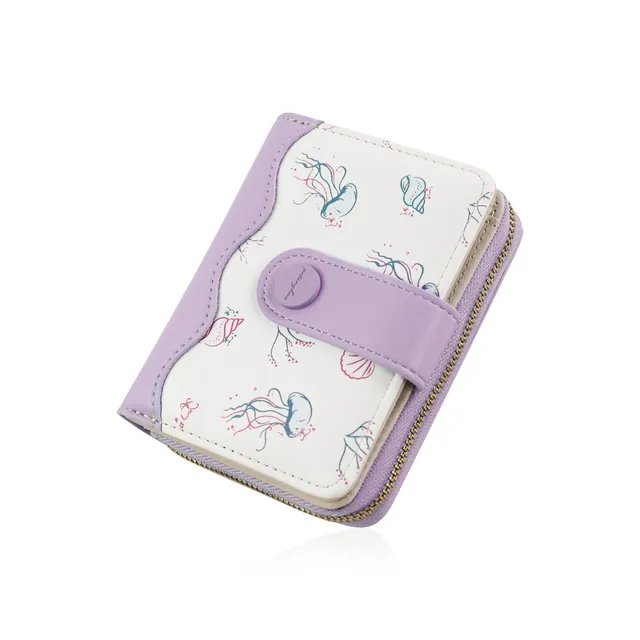 adistylinno-women-s-wallet-petit-portefeuille-violet-5-cartes image 1