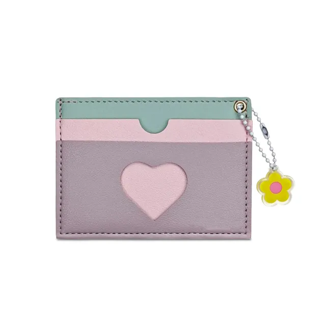 adistylinno-card-wallet-porte-cartes-femme-violet-cuir-fin-porte-cl-s image 1