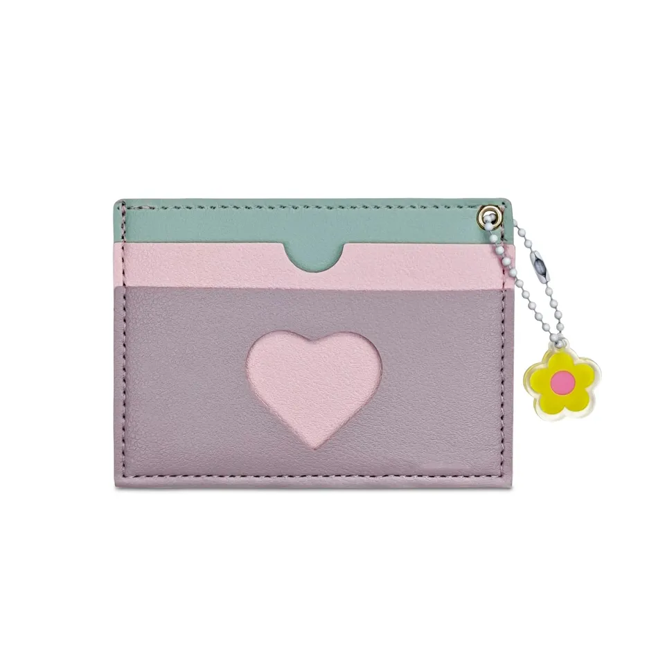adistylinno-card-wallet-porte-cartes-femme-violet-cuir-fin-porte-cl-s image 1
