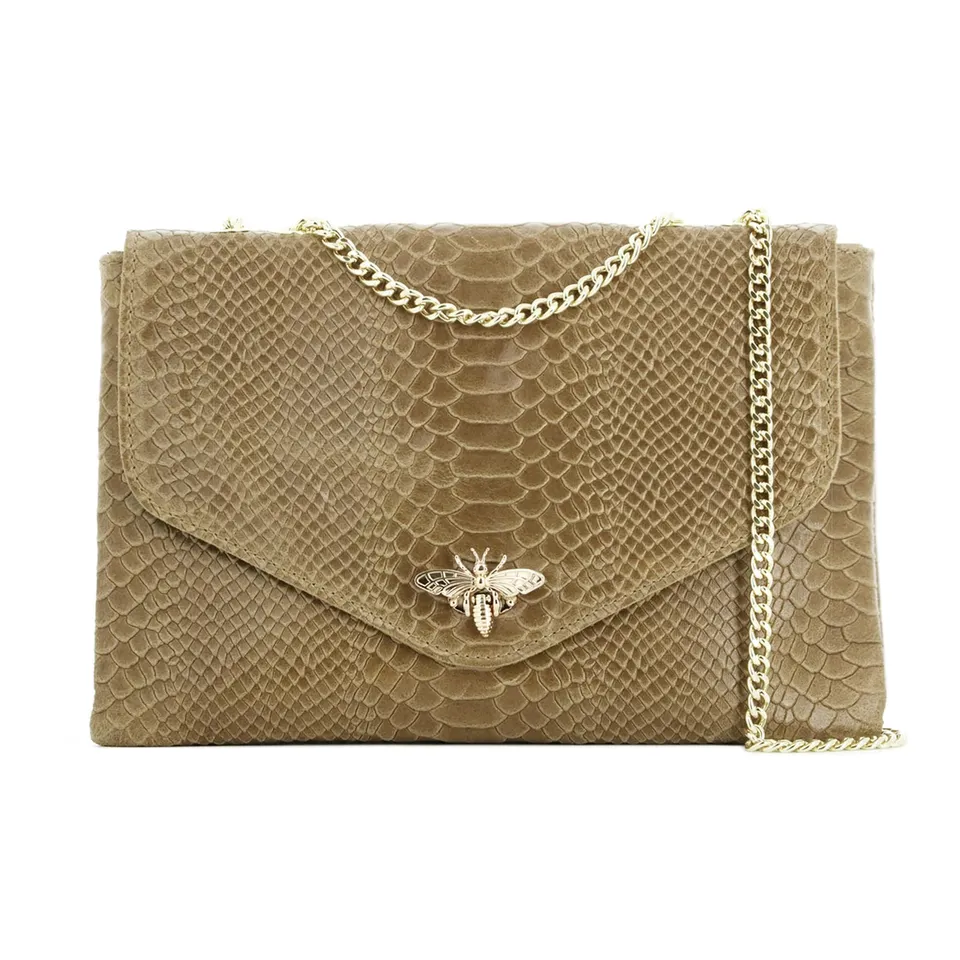 double-tree-sac-bandouli-re-cuir-v-ritable-serpent-taupe image 1