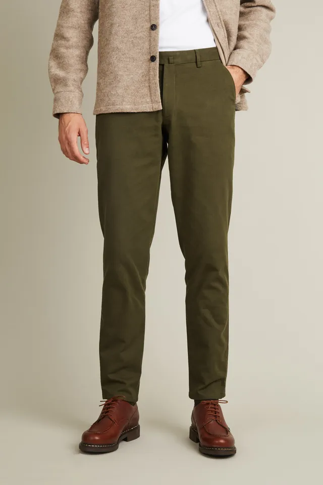 le-pantalon-chino-fm-lpct-3-pantalon-kaki-coton-semi-slim image 1
