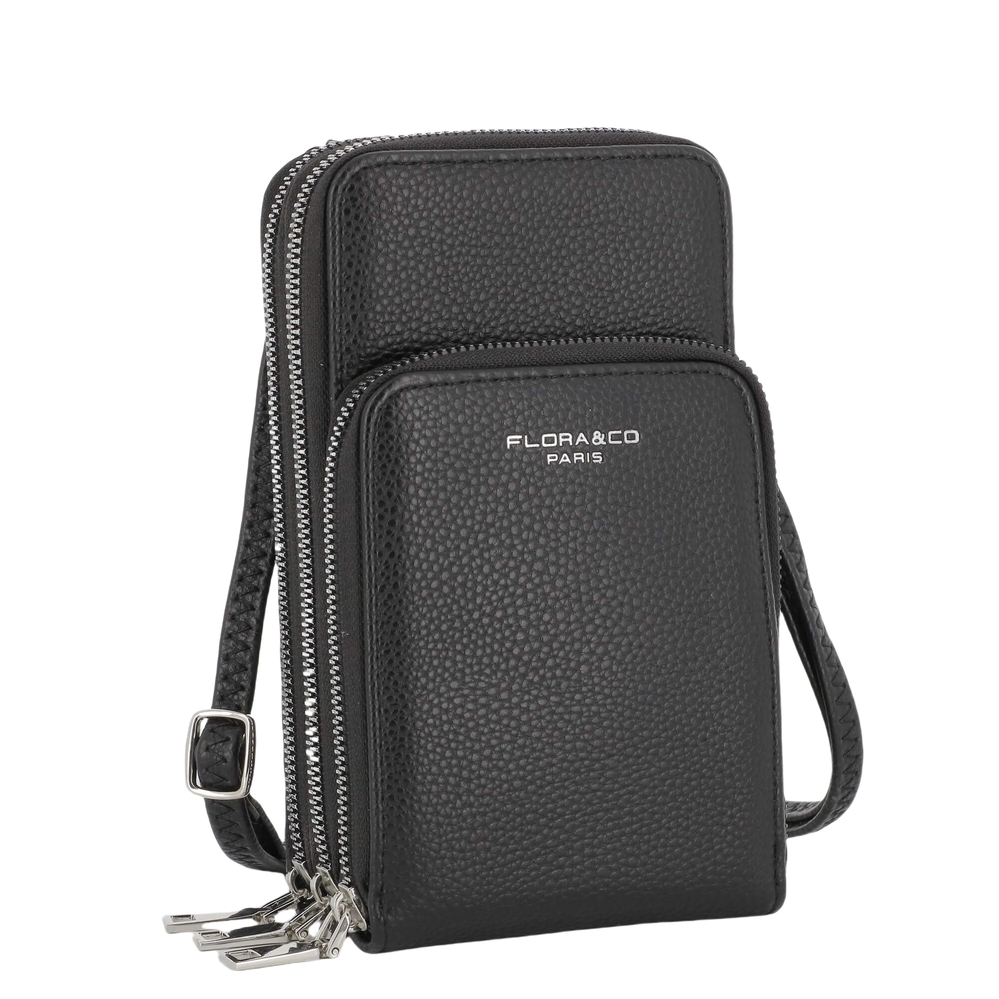 flora-co-pochettes-t-l-phones-pochette-t-l-phone-noir-3-zips image 2