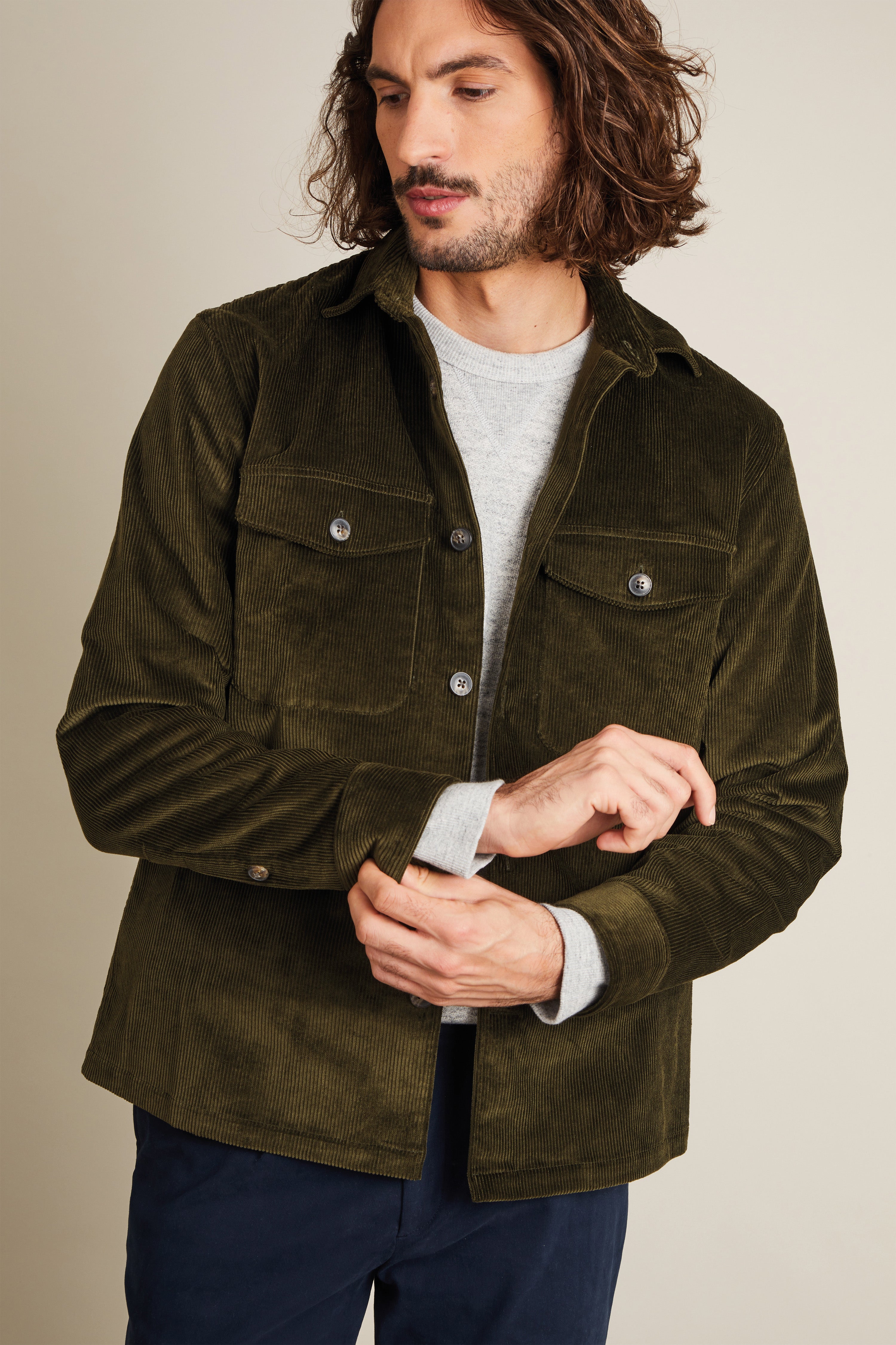 le-pantalon-surchemise-velours-kaki-overshirt-coton-chaud-xs-xxl image 6