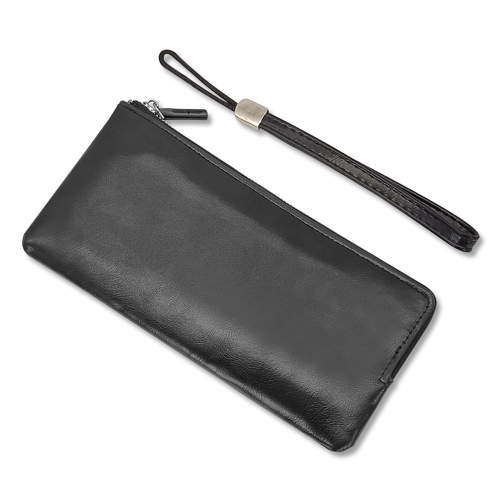 adistylinno-men-s-wallet-portefeuille-long-homme-noir-cuir-pu-zip image 1