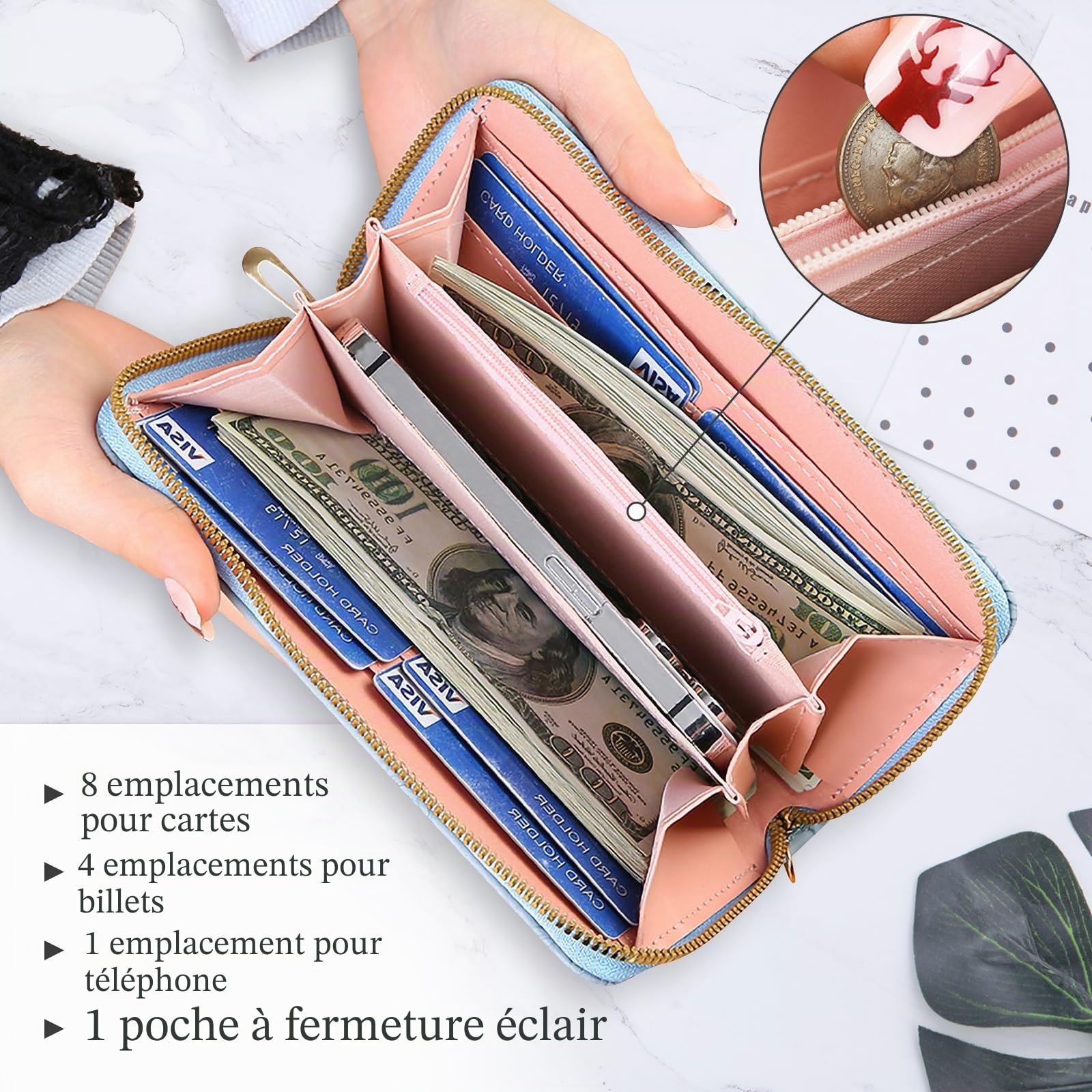 adistylinno-women-s-wallet-portefeuille-long-noir-floral image 2