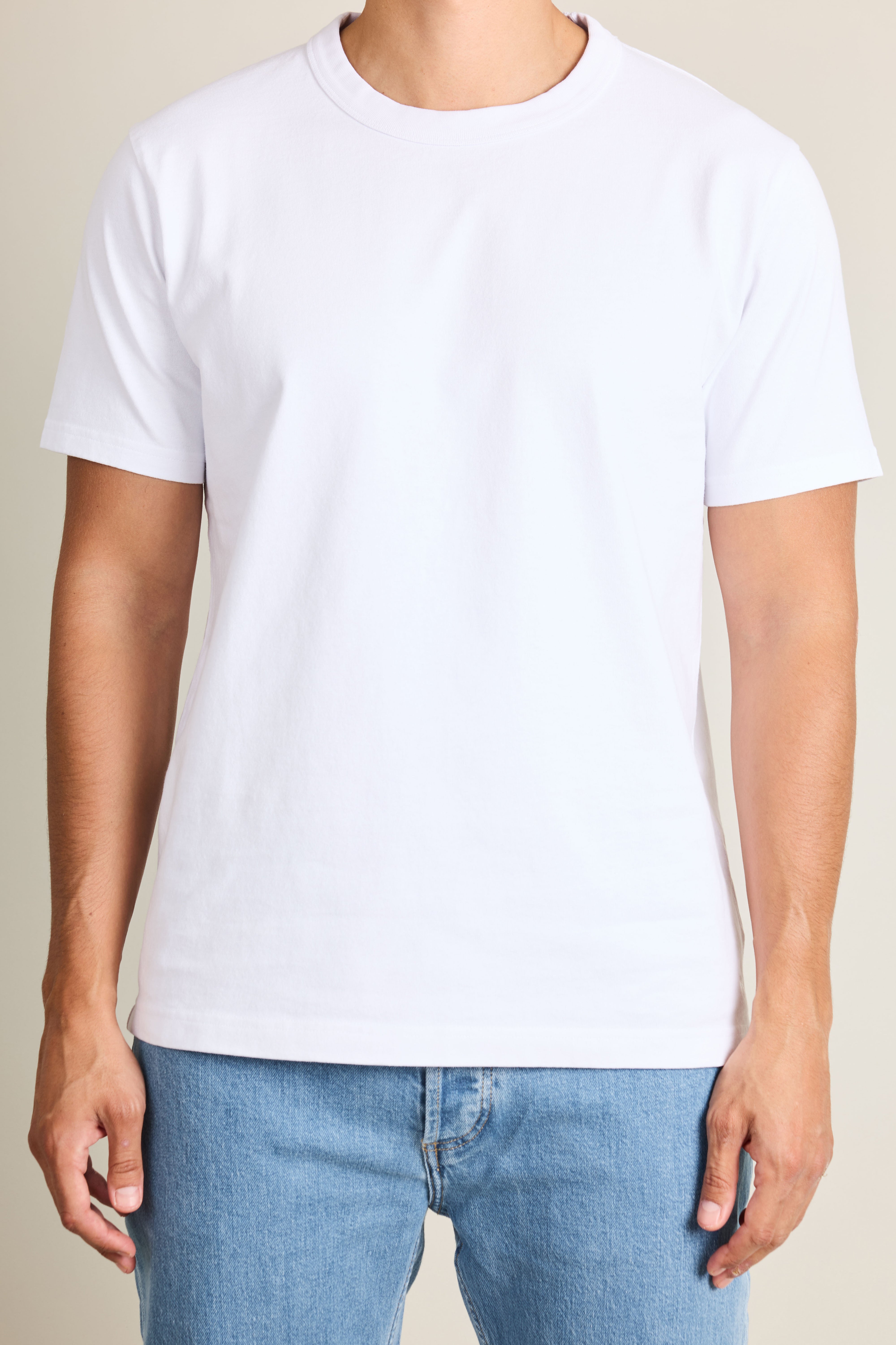 le-pantalon-t-shirts-homme-tee-shirt-blanc-coton-pais image 4