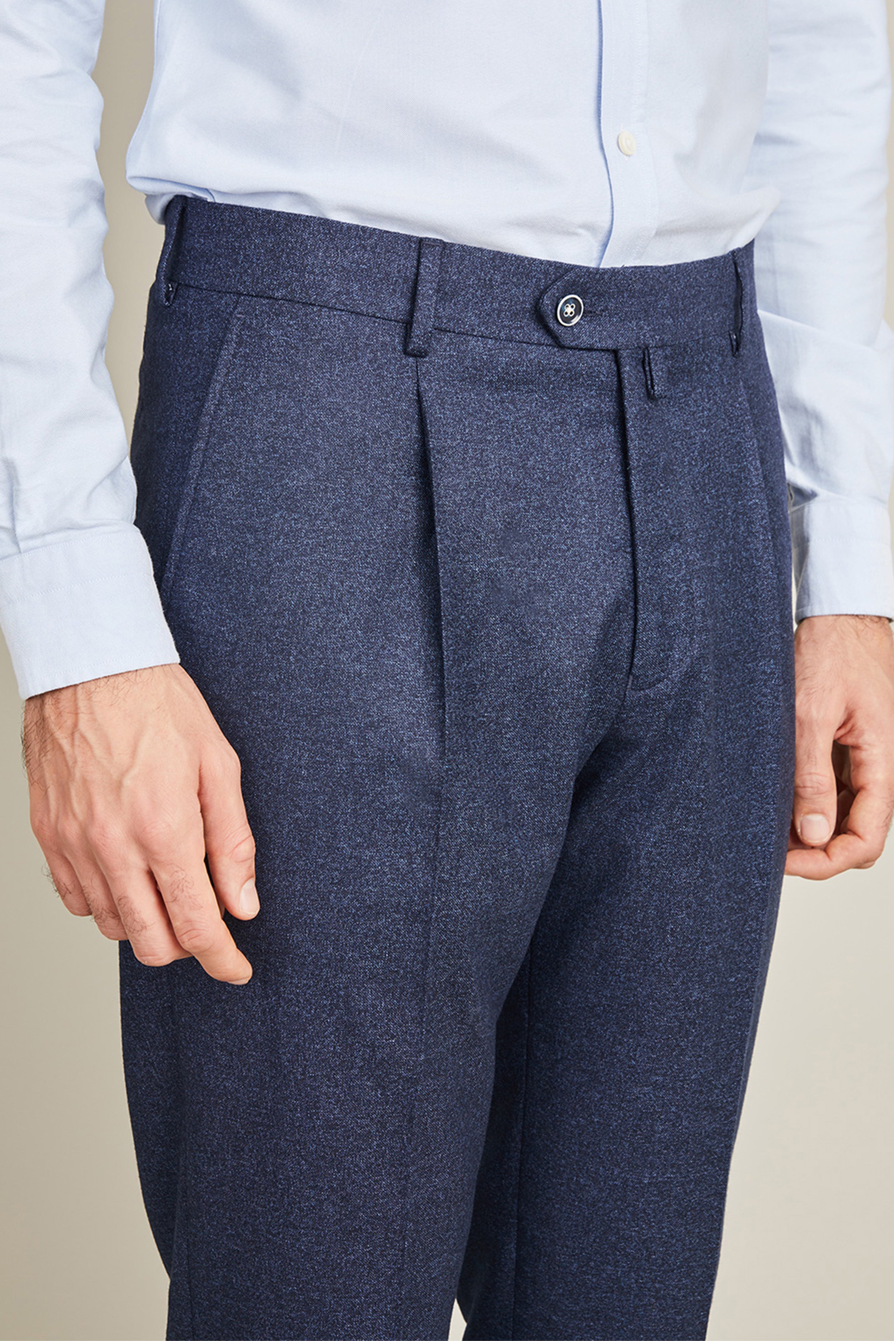 le-pantalon-flanelle-fm-lpfp-1-pantalon-homme-bleu-marine-laine image 2