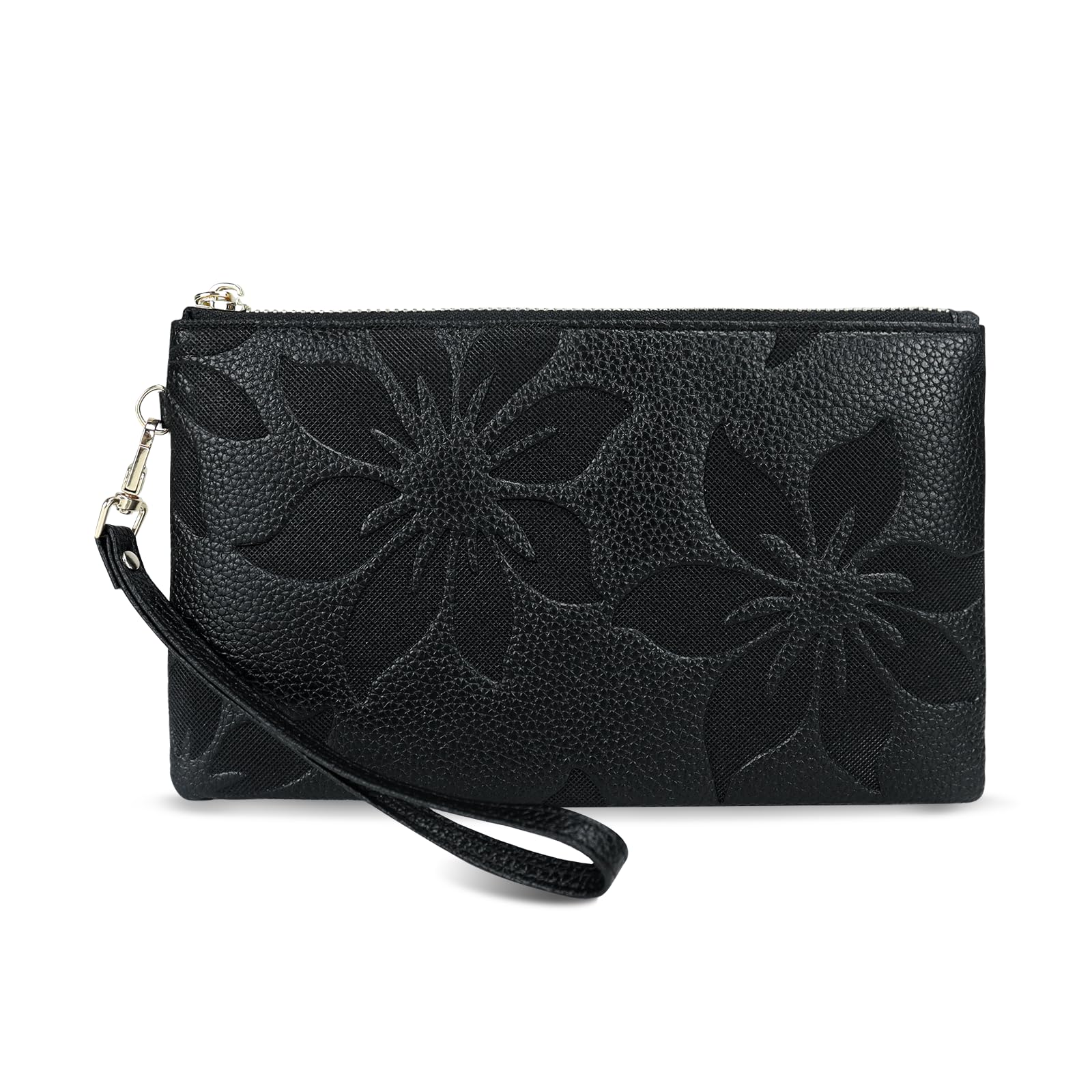 adistylinno-clutch-purses-pochette-femme-noire-cuir-dragonne image 1