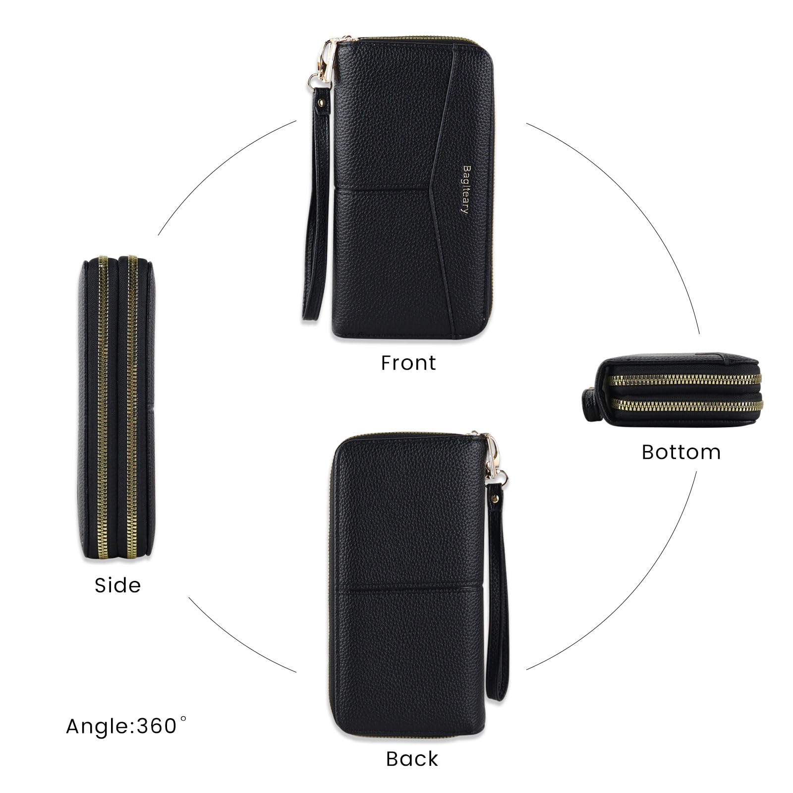 adistylinno-women-s-wallet-portefeuille-long-noir-dragonne-t-l-phone image 5
