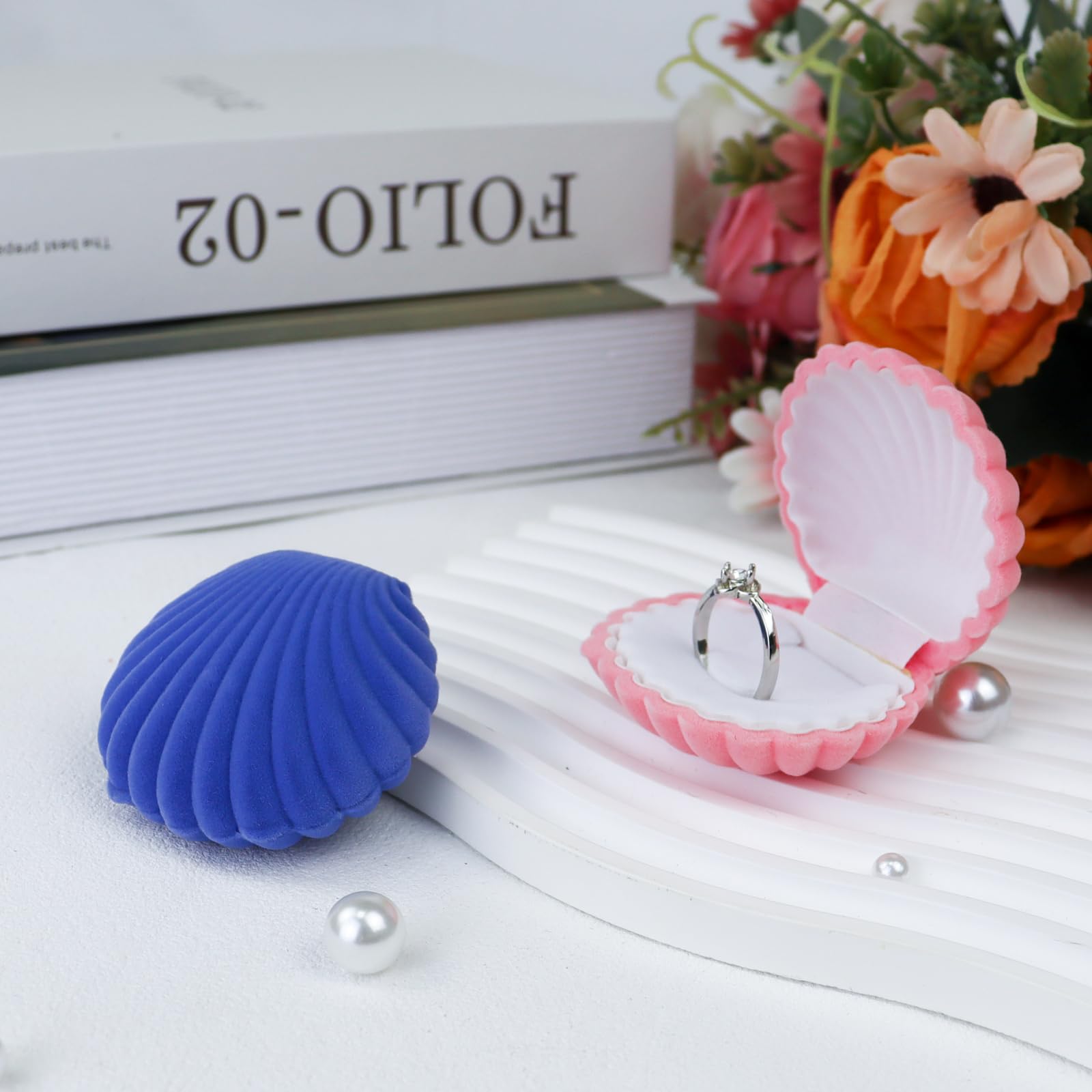 adistylinno-jewelry-box-bo-te-coquillage-rose-bleu-lot-2 image 4