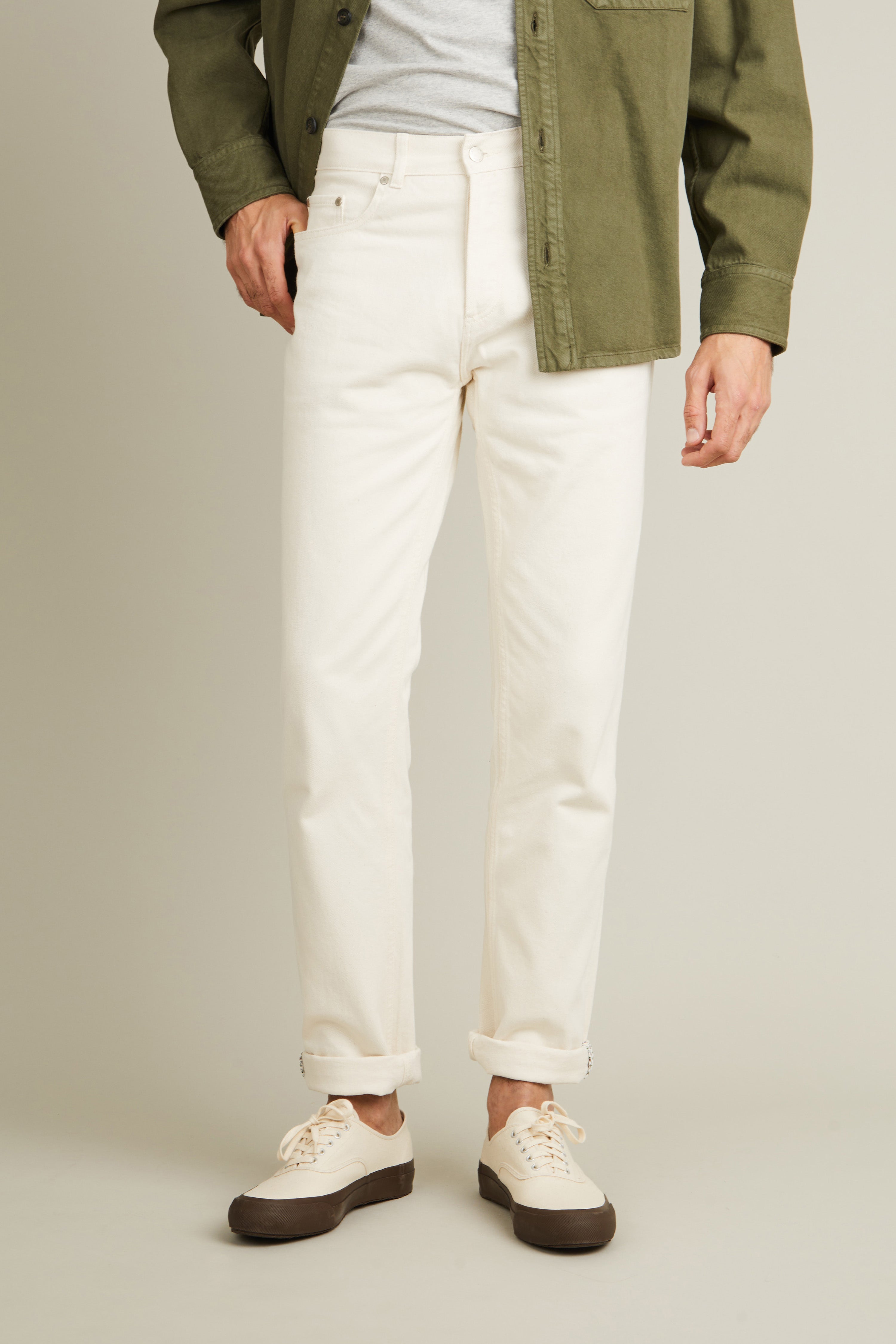 le-pantalon-jeans-homme-droit-cru-coton-bio image 1