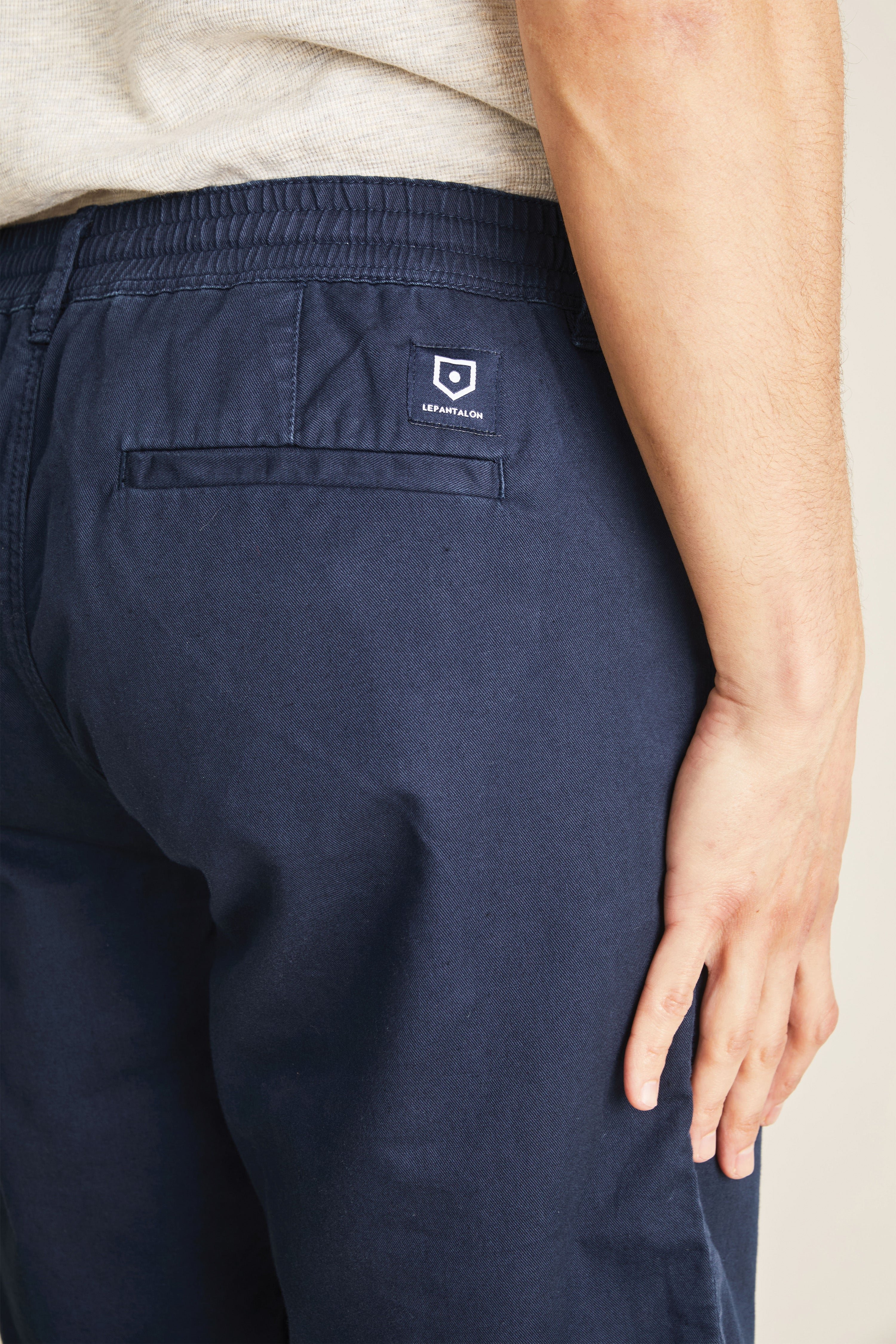 le-pantalon-bermudas-homme-fatigue-short-bleu-marine-lin image 2
