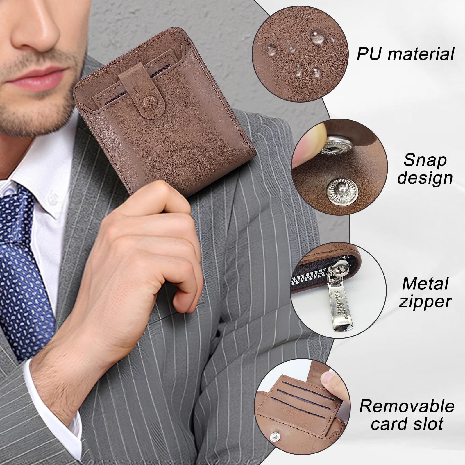 adistylinno-wallet-portefeuille-homme-cuir-pu-compact-zip image 3