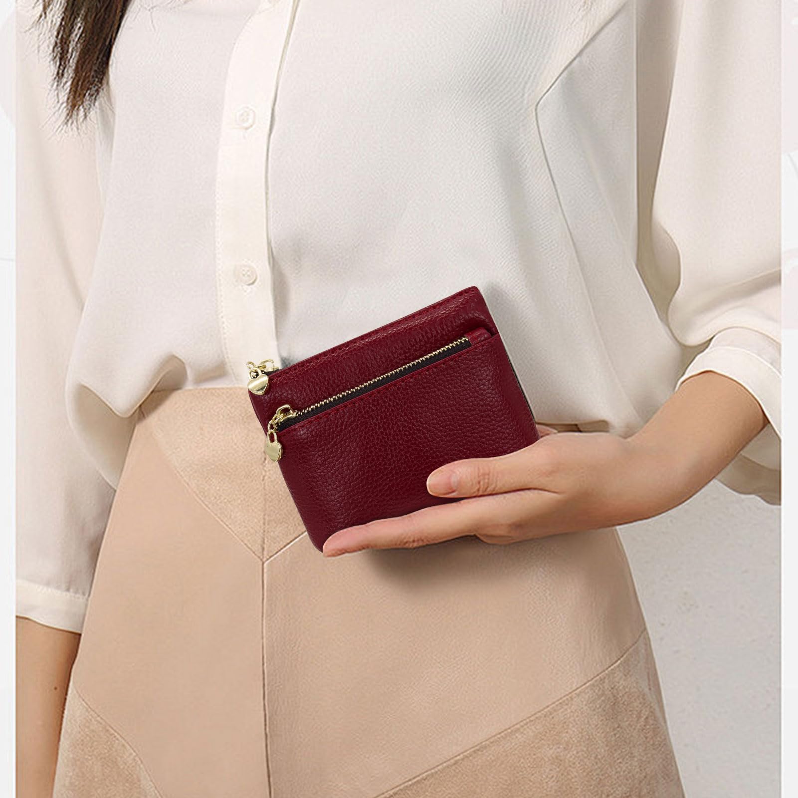 adistylinno-women-s-wallet-portefeuille-rouge-3-zips image 6