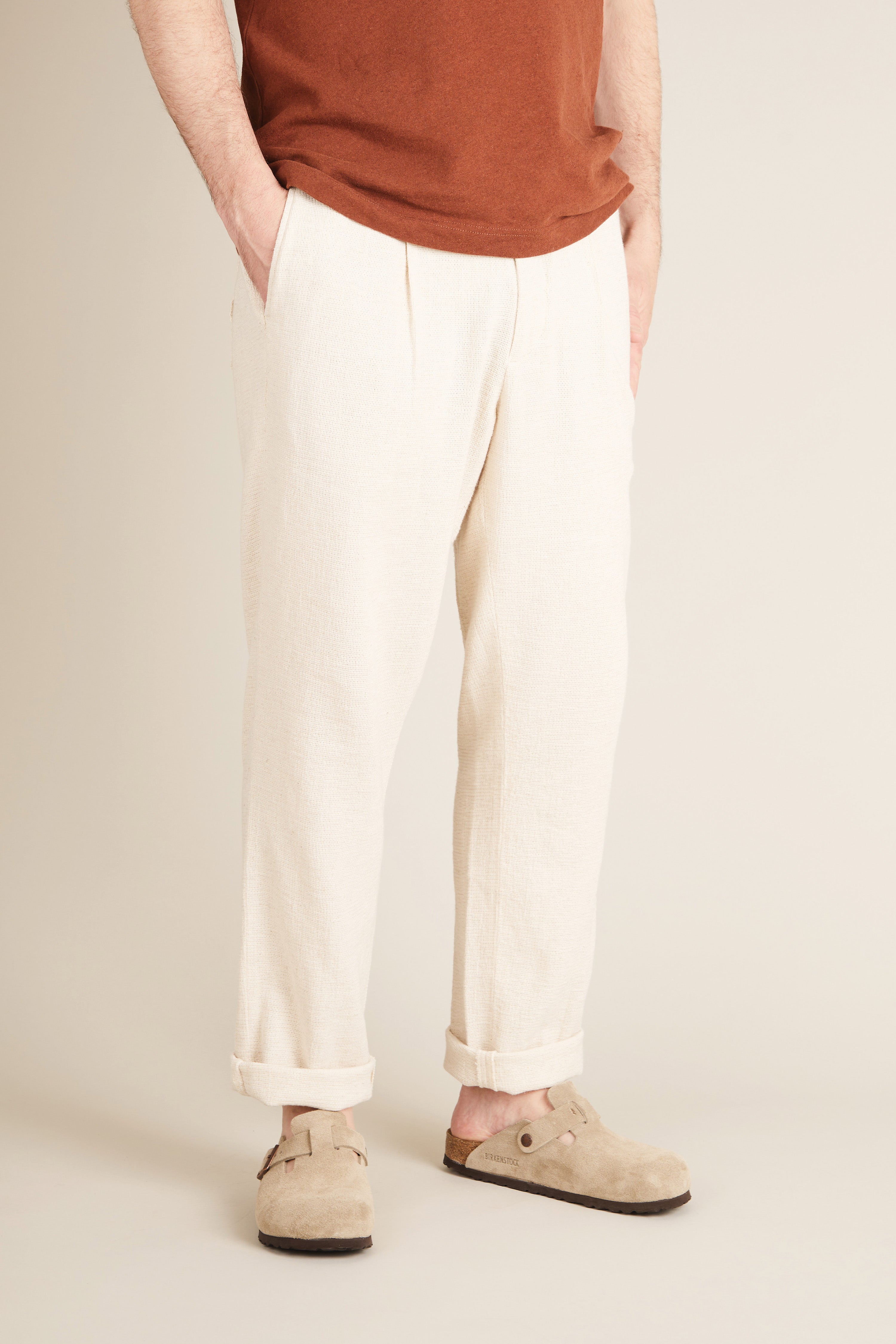 le-pantalon-jogpant-pantalon-jogging-cru-coton-lin-taille-42 image 5