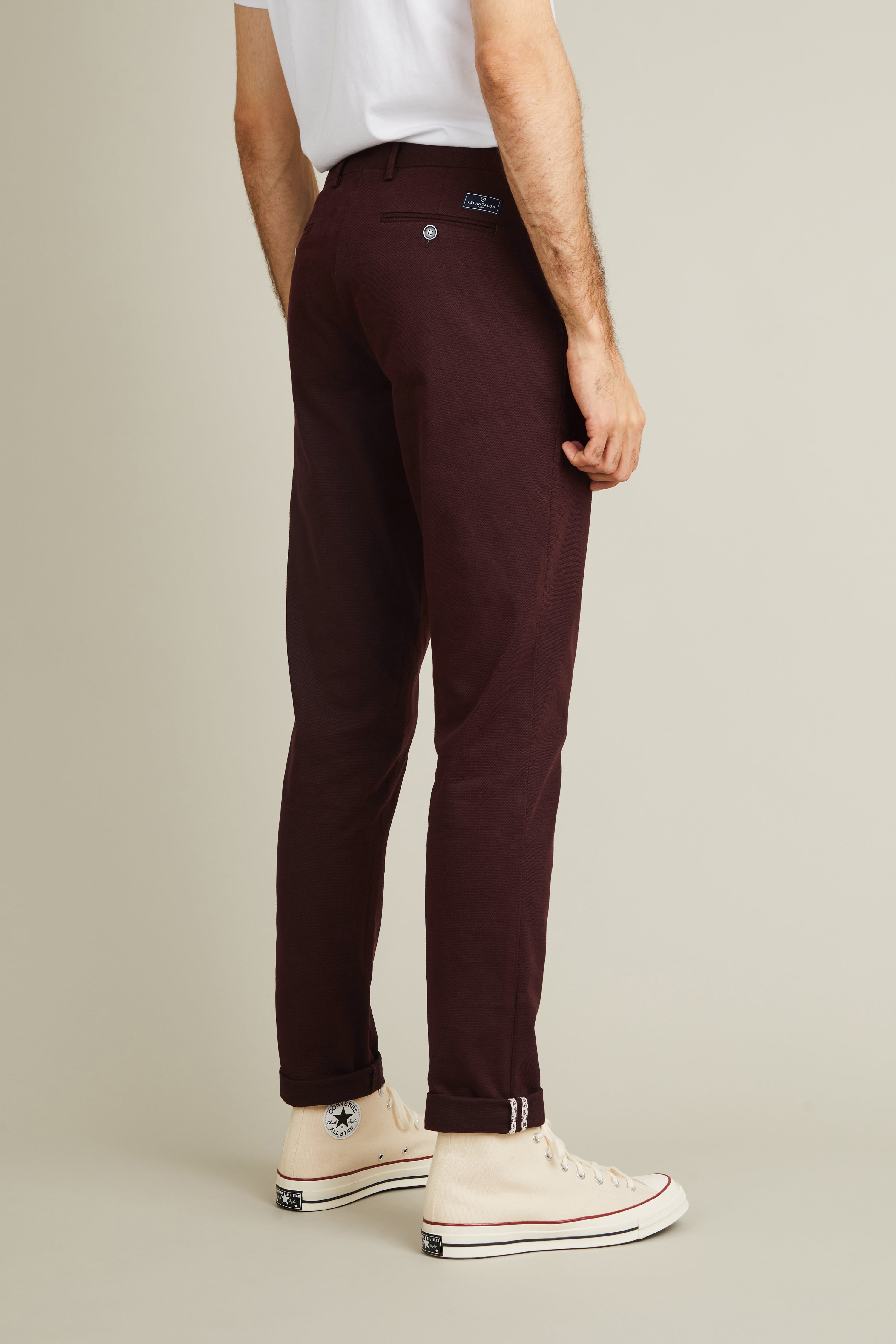 le-pantalon-chinos-fm-lpct-5-chino-bordeaux-textur-coton image 5