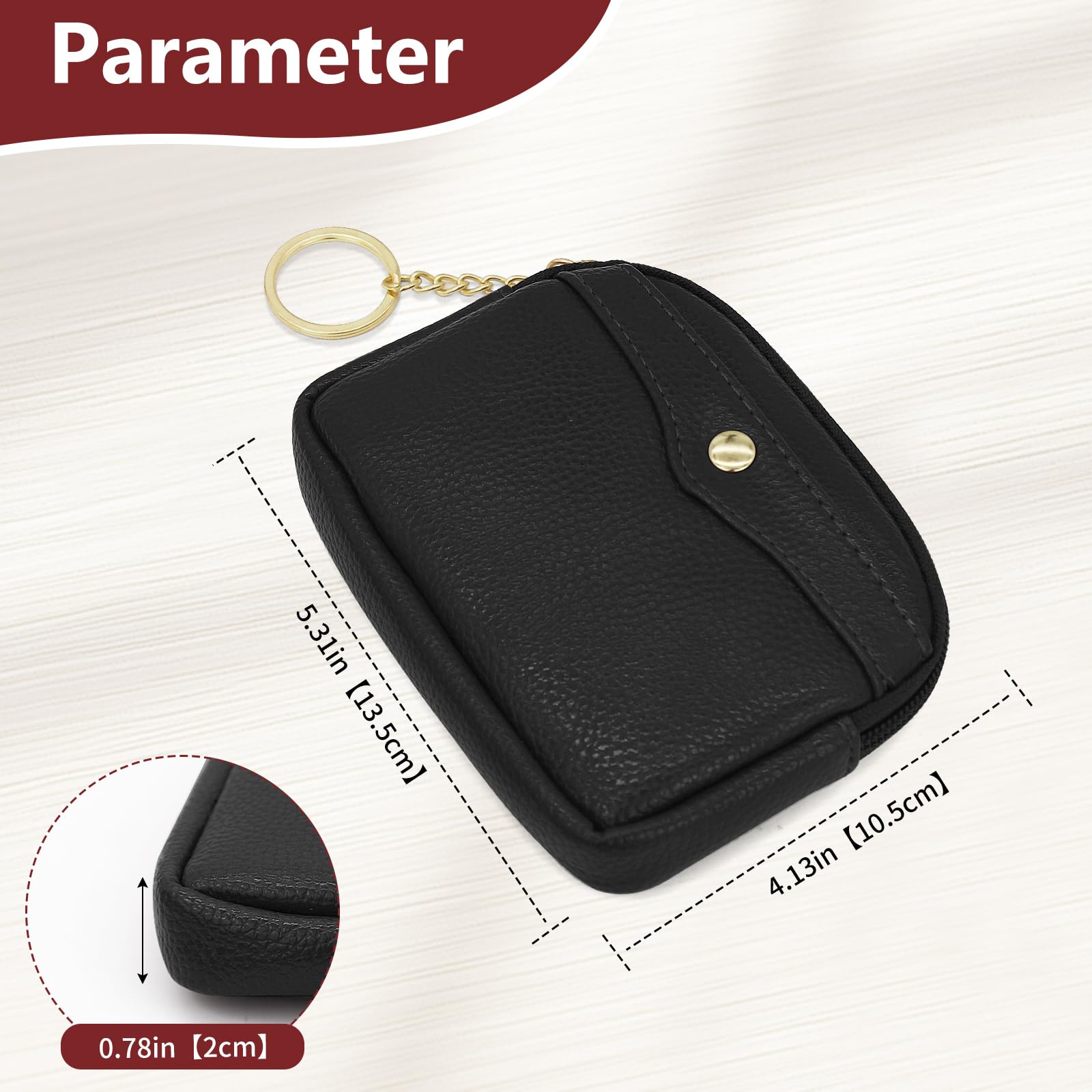 adistylinno-change-purse-porte-monnaie-noir-zip-synth-tique image 2