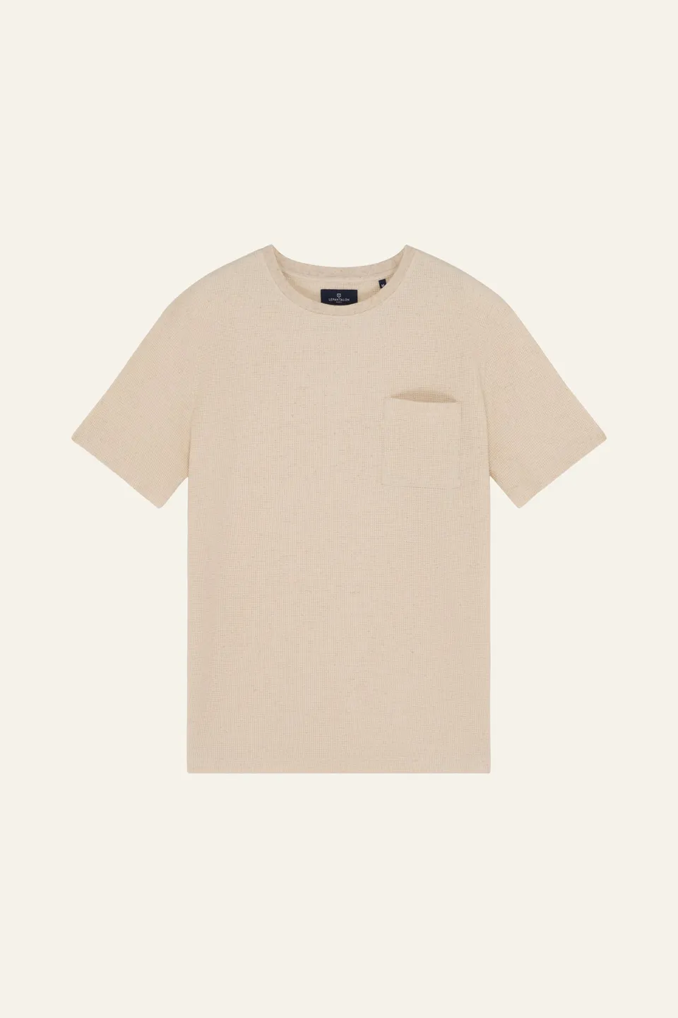 le-pantalon-t-shirts-homme-waffle-tee-shirt-cru-chanvre image 1