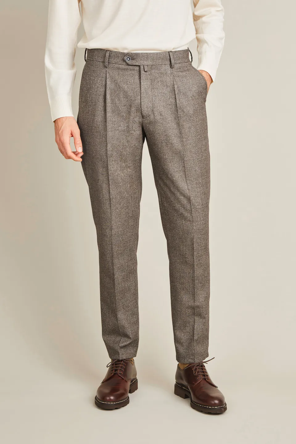 le-pantalon-flanelle-homme-fm-lpfp-2-marron-carotte image 1