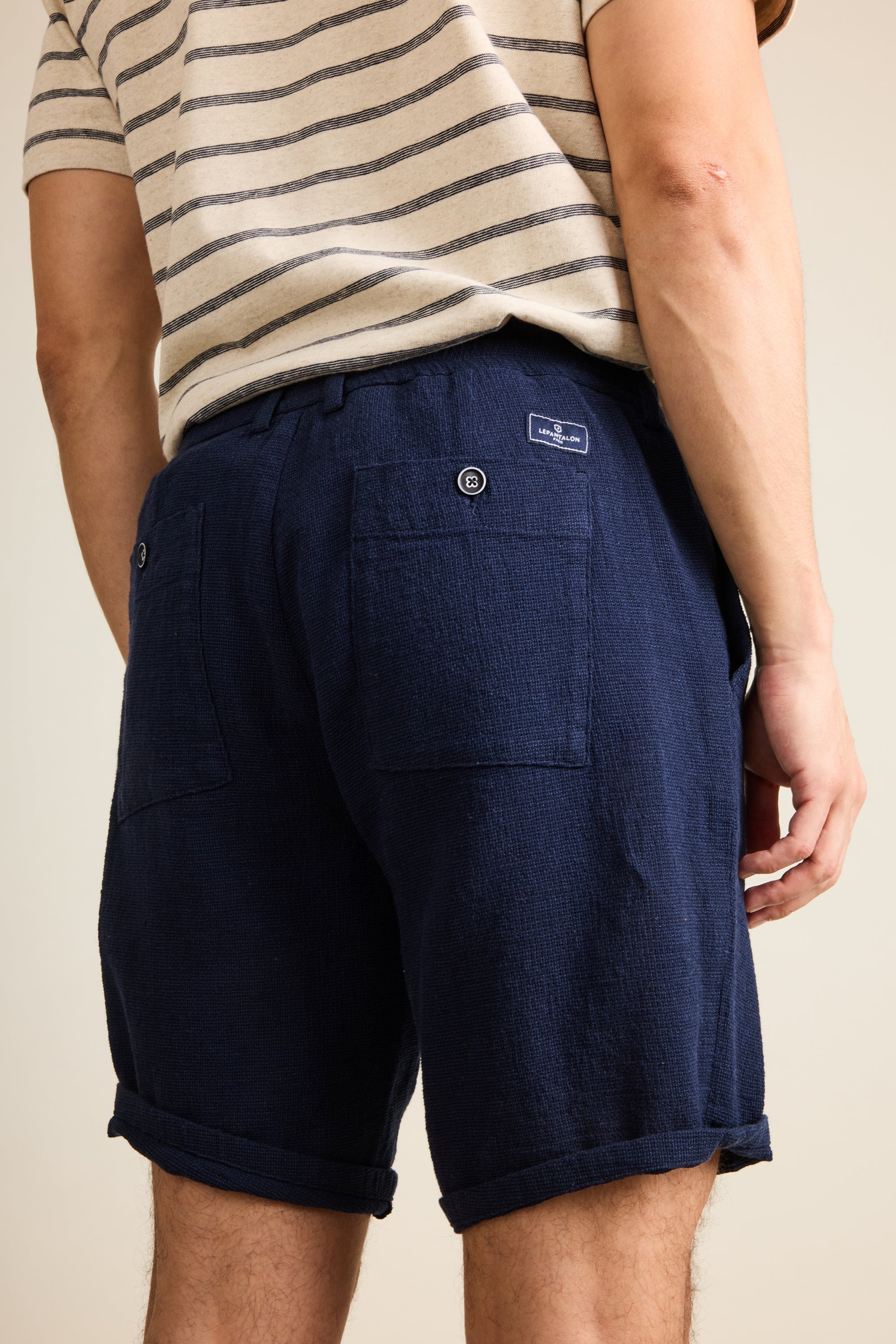 le-pantalon-bermuda-indigo-coton-lin-large-homme-t image 8