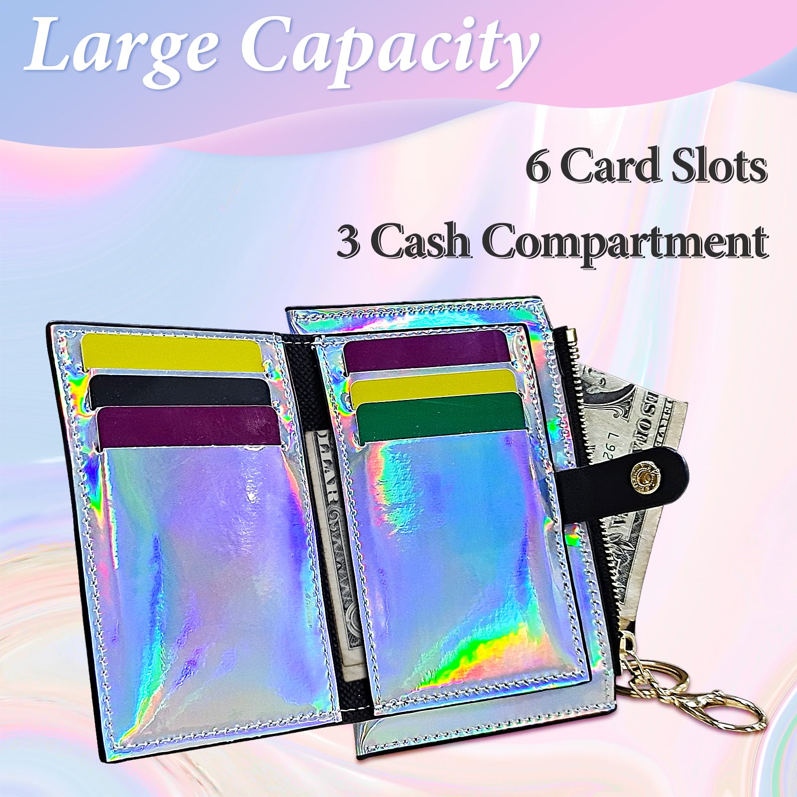 adistylinno-card-wallet-porte-cartes-argent-cuir-zipp image 4