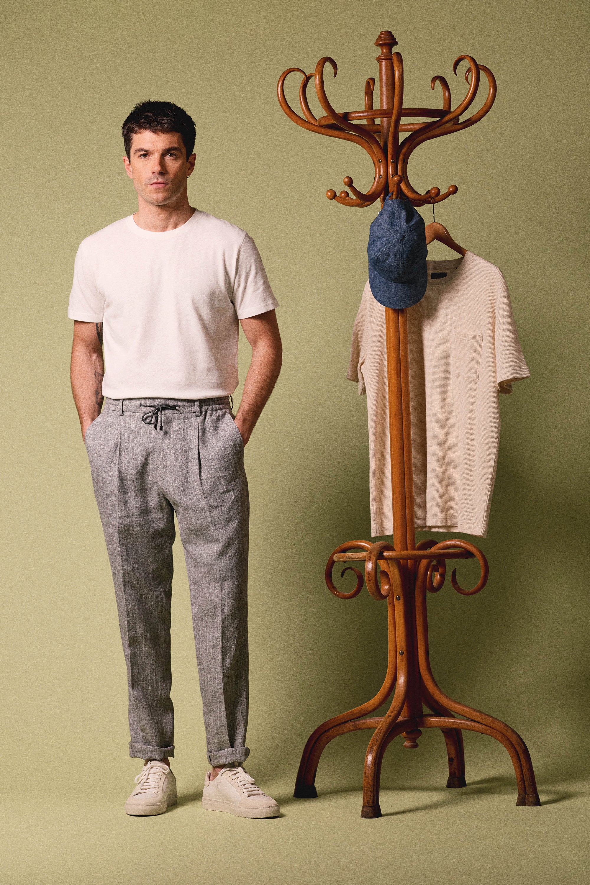 le-pantalon-pantalons-jogging-homme-jogpant-lin-coton-gris-ray image 4