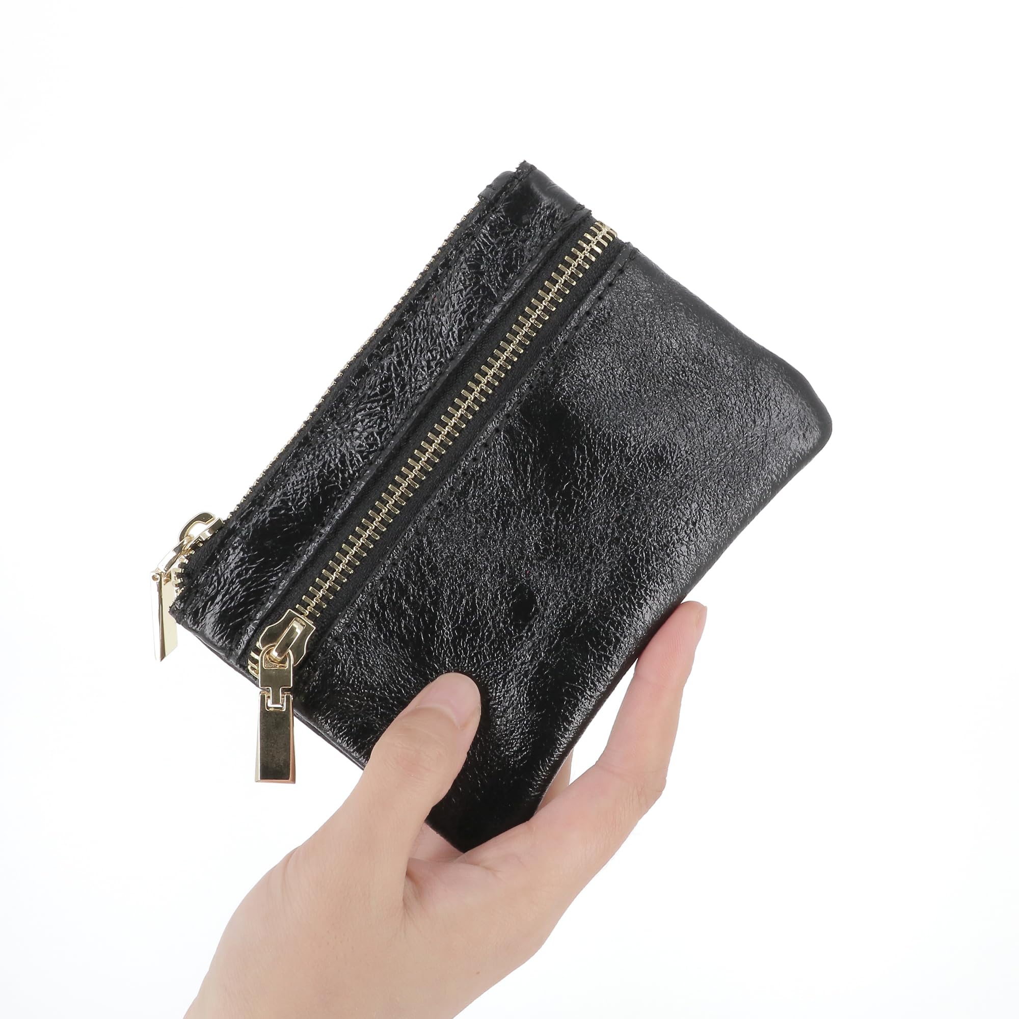 double-tree-porte-monnaie-cuir-noir-iris-femme image 6