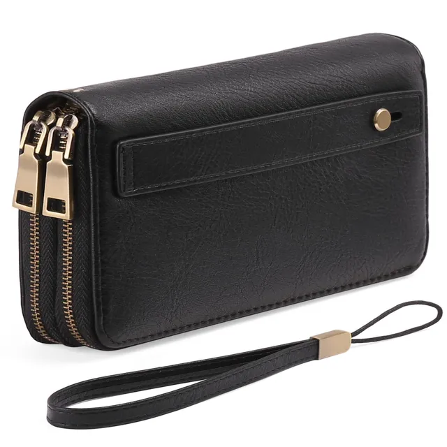 gaekeao-large-wallet-type1-01-noir-portefeuille-grand-femme-rfid image 1