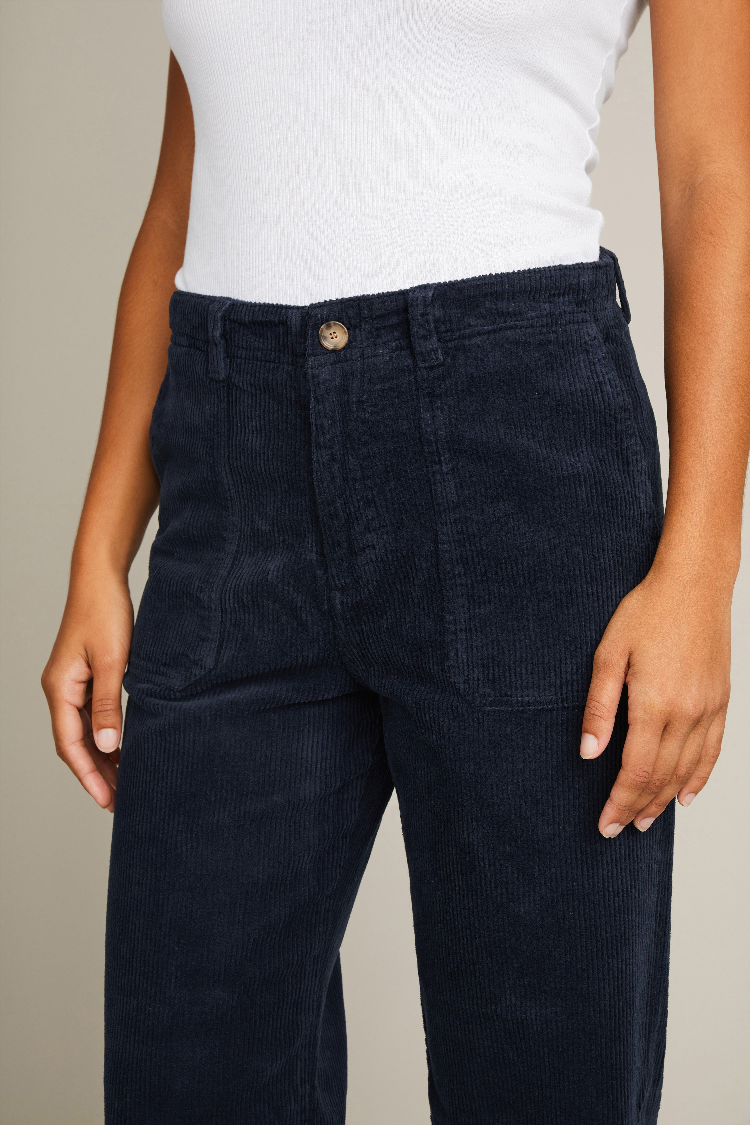 le-pantalon-cargo-fm-lpwpc-1-pantalon-bleu-marine-velours image 3