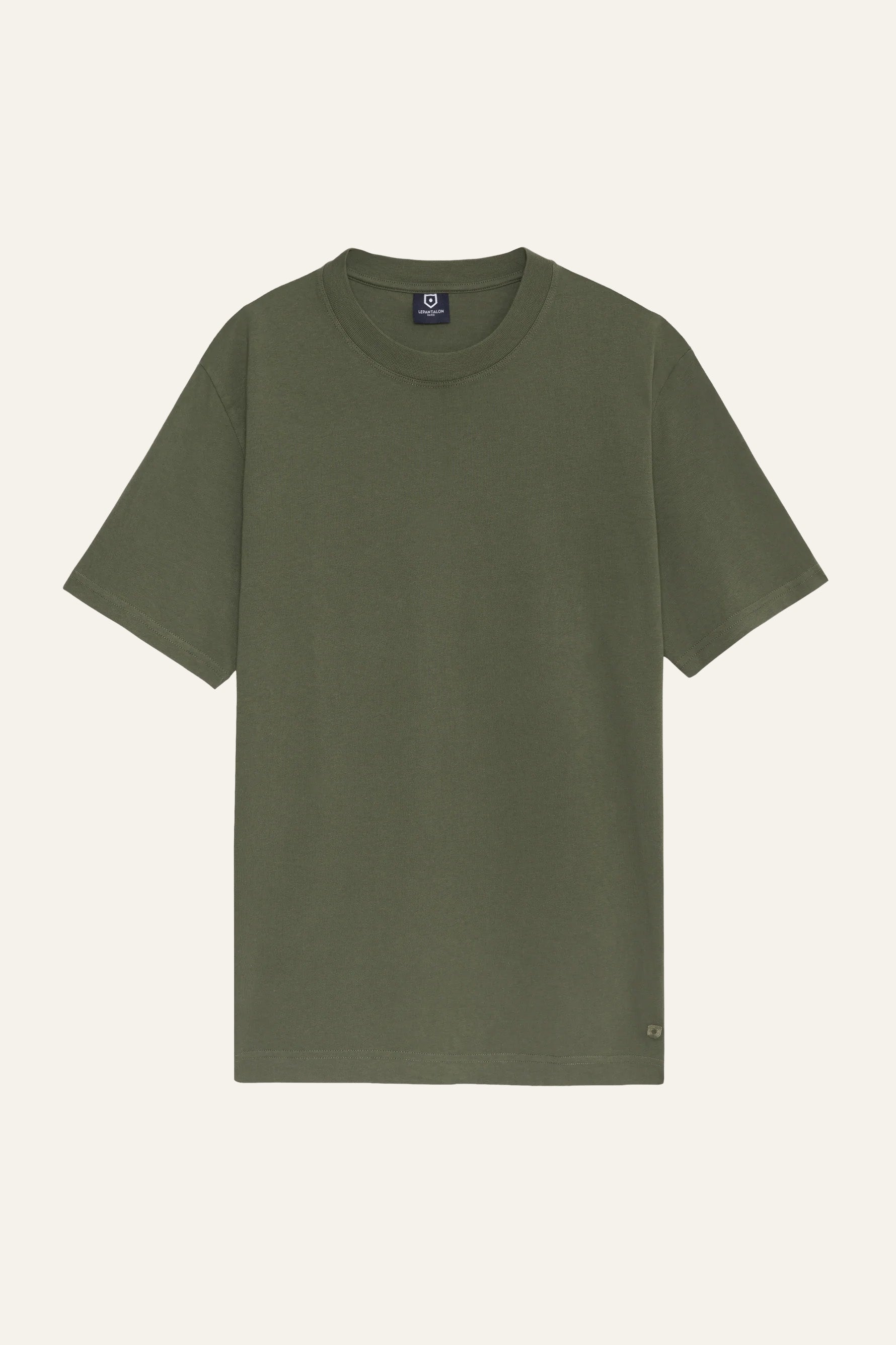le-pantalon-t-shirts-homme-tee-shirt-kaki-coton-bio image 1