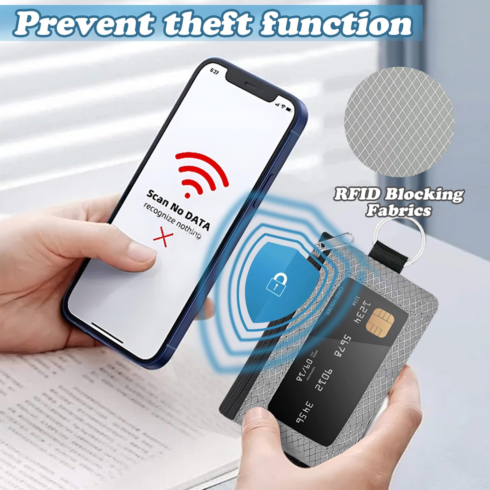adistylinno-card-wallet-porte-cartes-rfid-nylon-gris-11-cm image 5