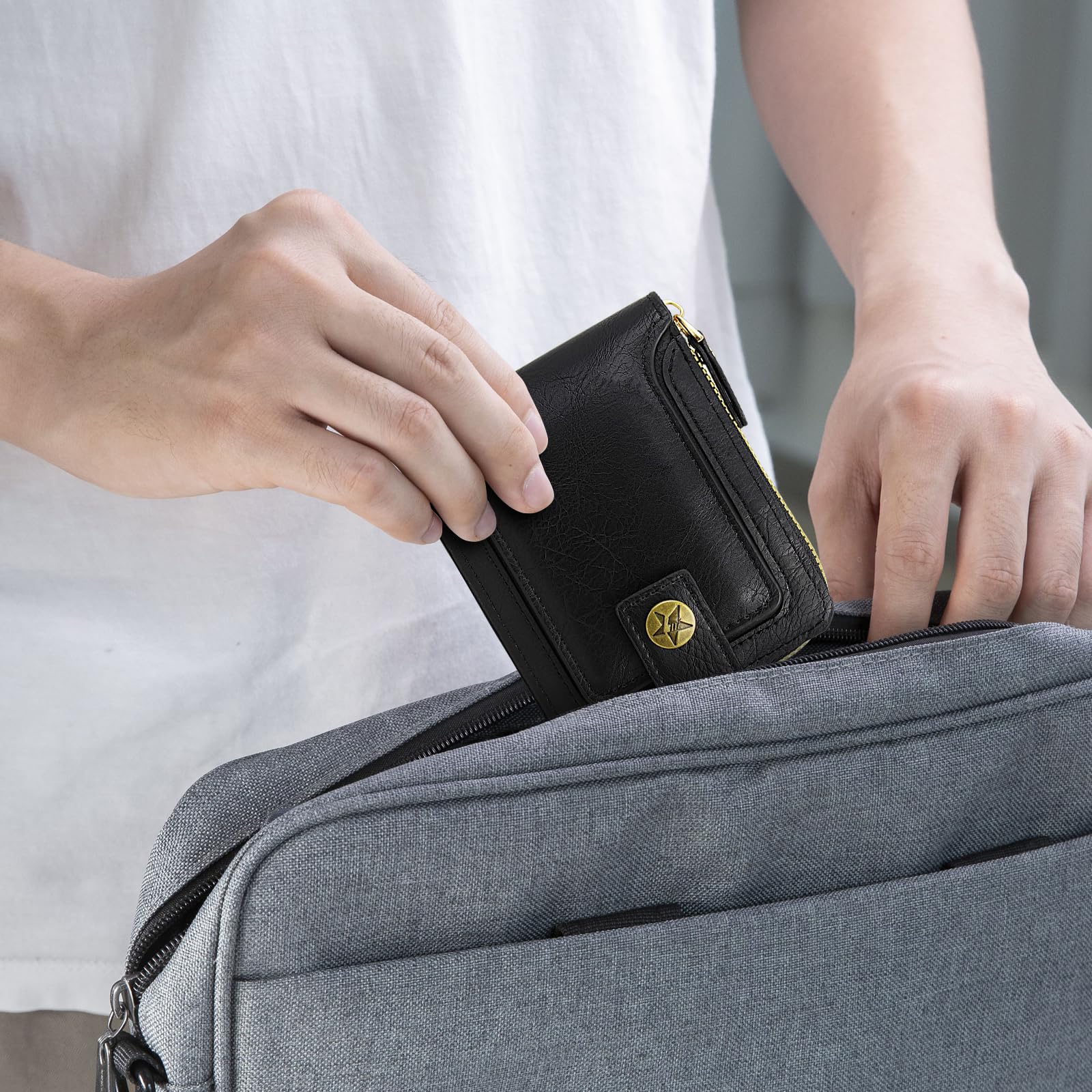 adistylinno-men-s-wallet-portefeuille-homme-noir-zip-9-cartes image 6