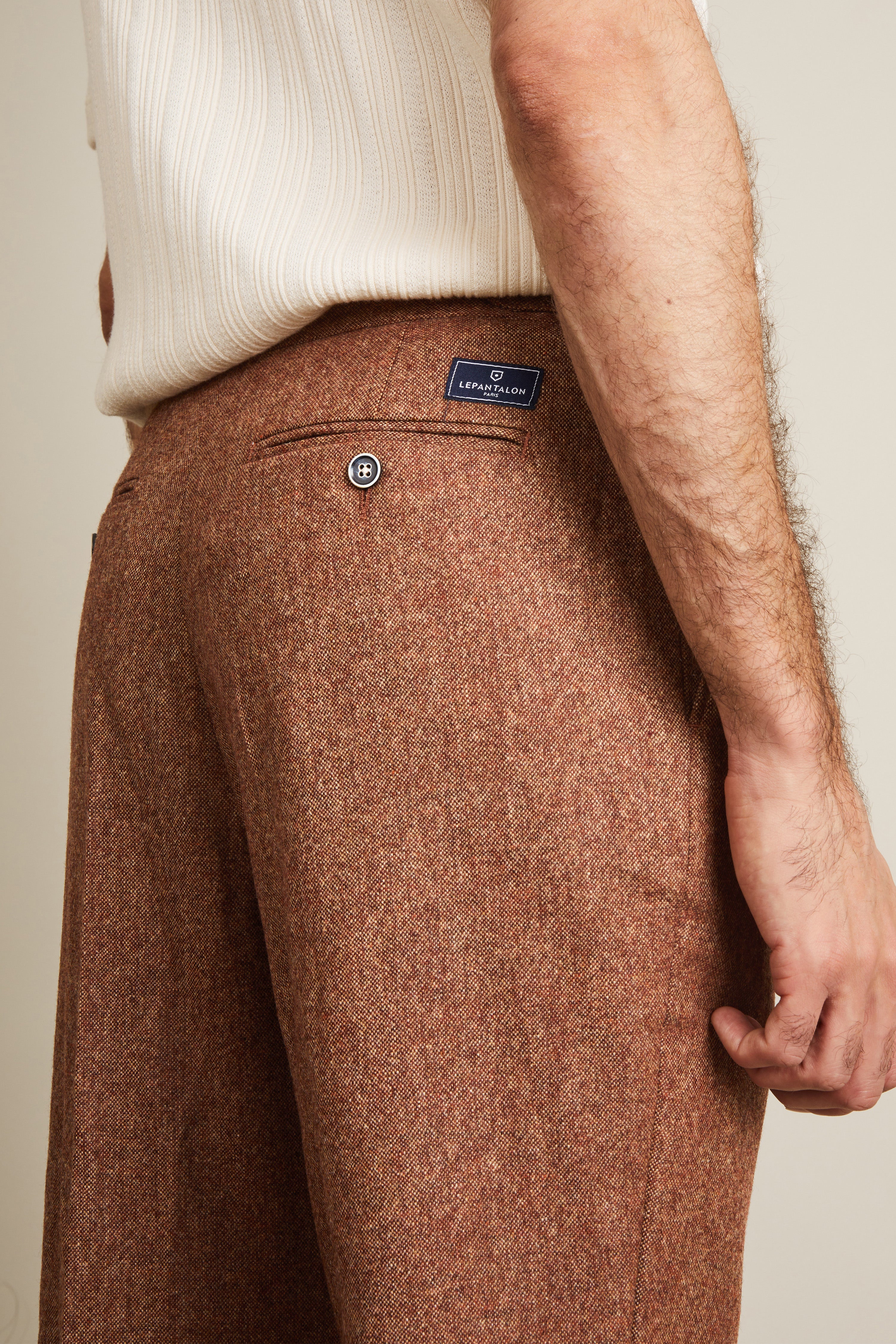le-pantalon-flanelle-pantalon-laine-terracotta-serrage image 3