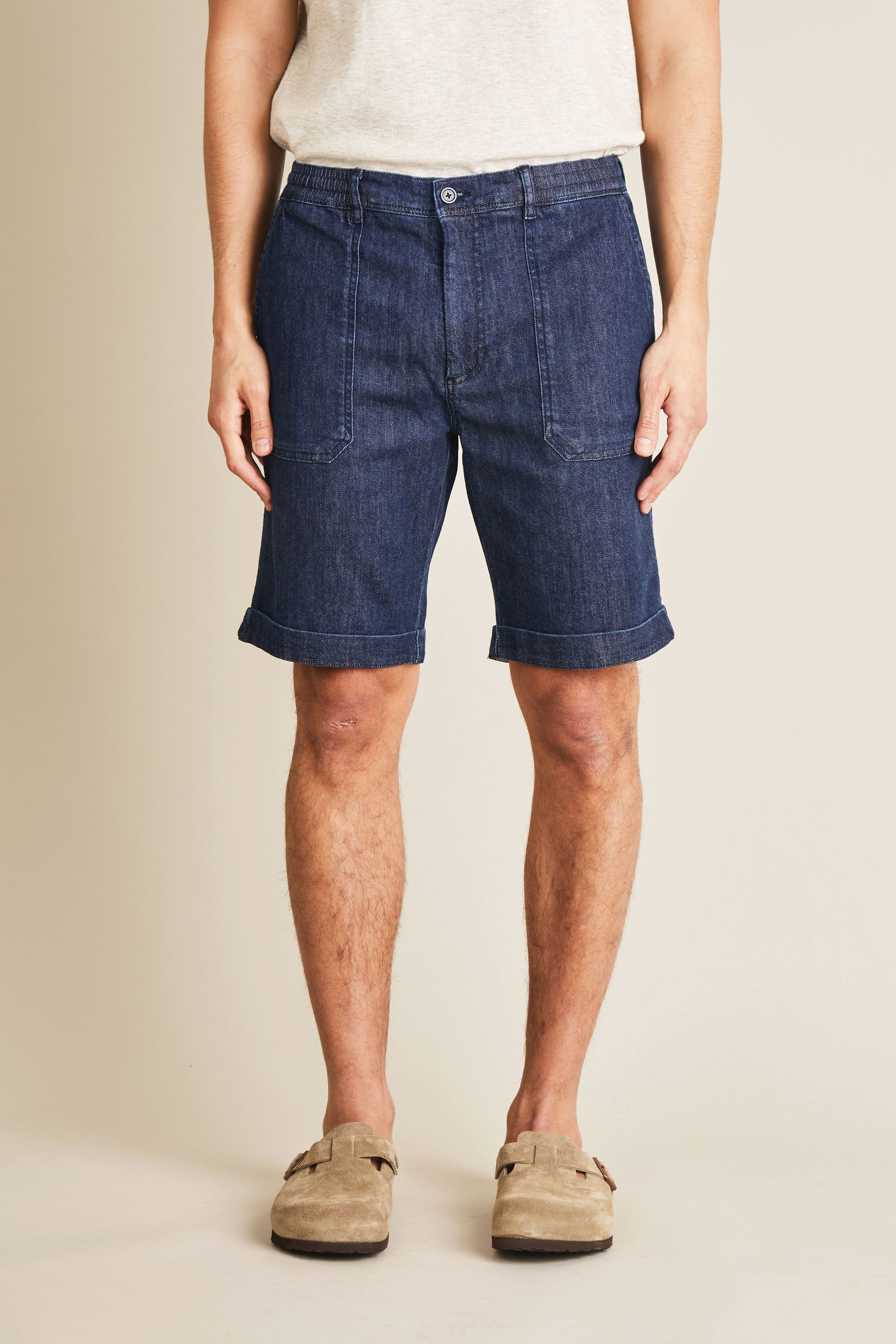 le-pantalon-fatigue-short-bleu-stone-bermuda-coton-bambou image 1