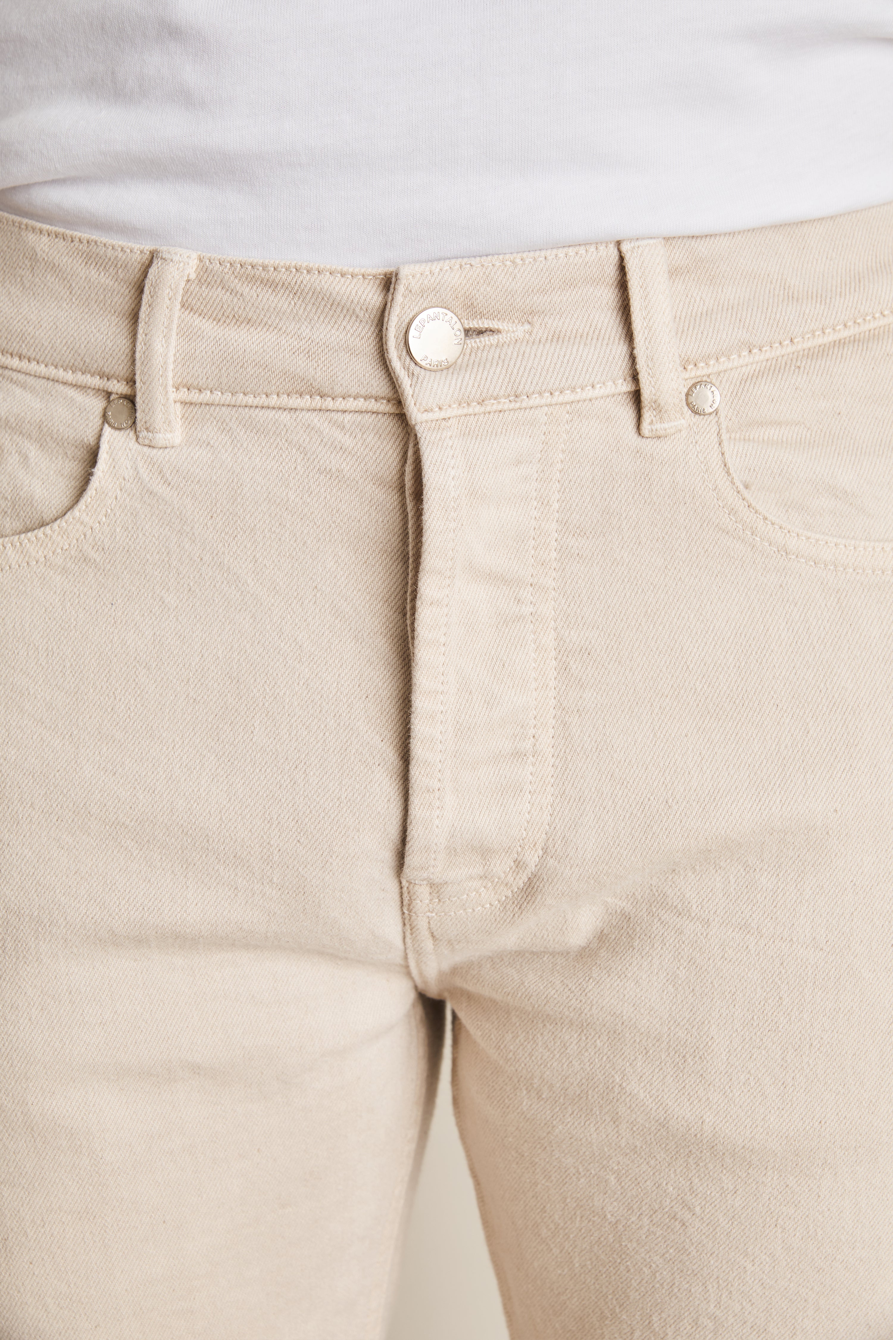 le-pantalon-jean-classique-sable-homme-semi-slim image 6