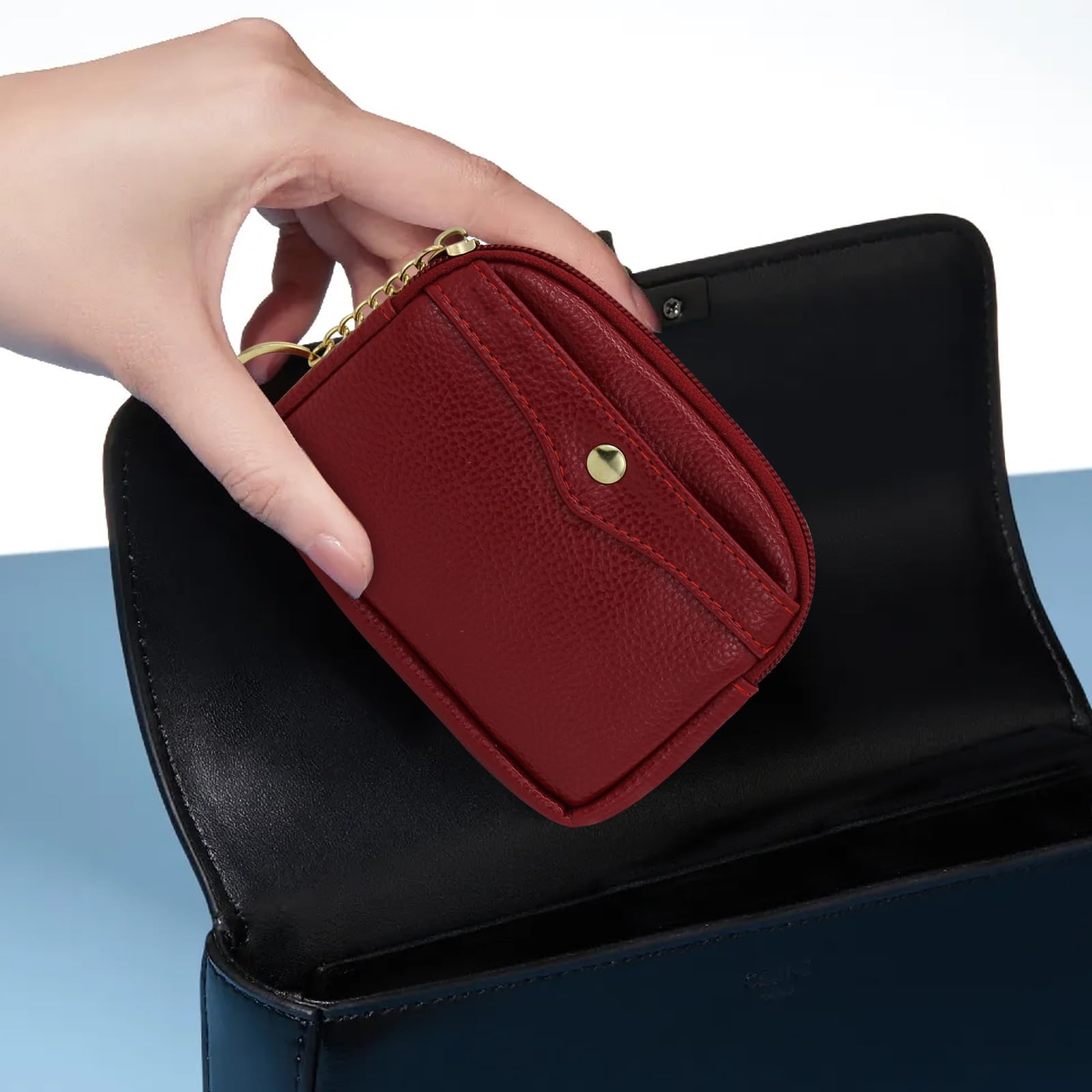 adistylinno-change-purse-porte-monnaie-rouge-zip-synth-tique image 5