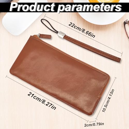 adistylinno-men-s-wallet-portefeuille-long-homme-marron-cuir-pu-zip image 8