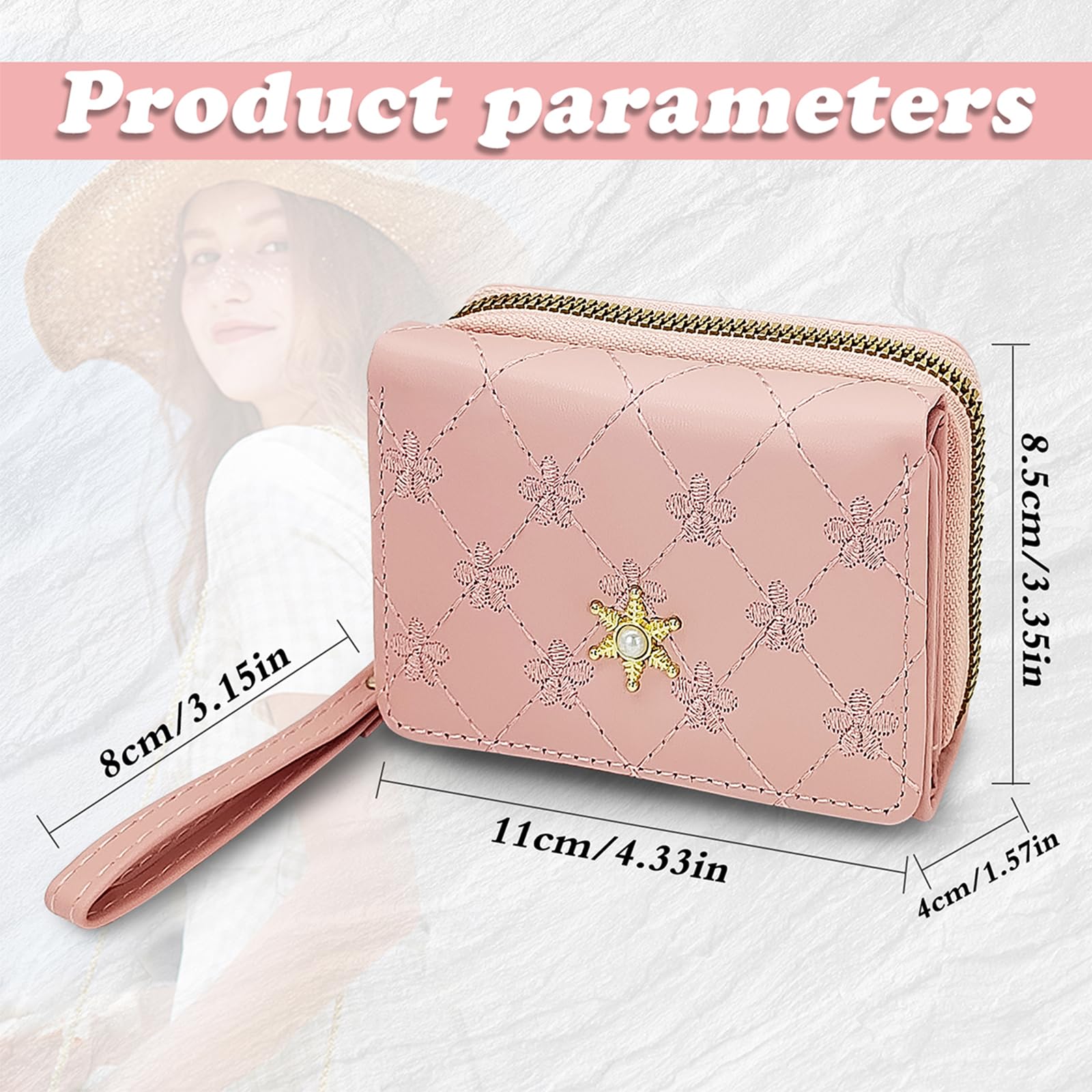 adistylinno-women-s-wallet-petit-portefeuille-violet-floral-7-cartes image 4