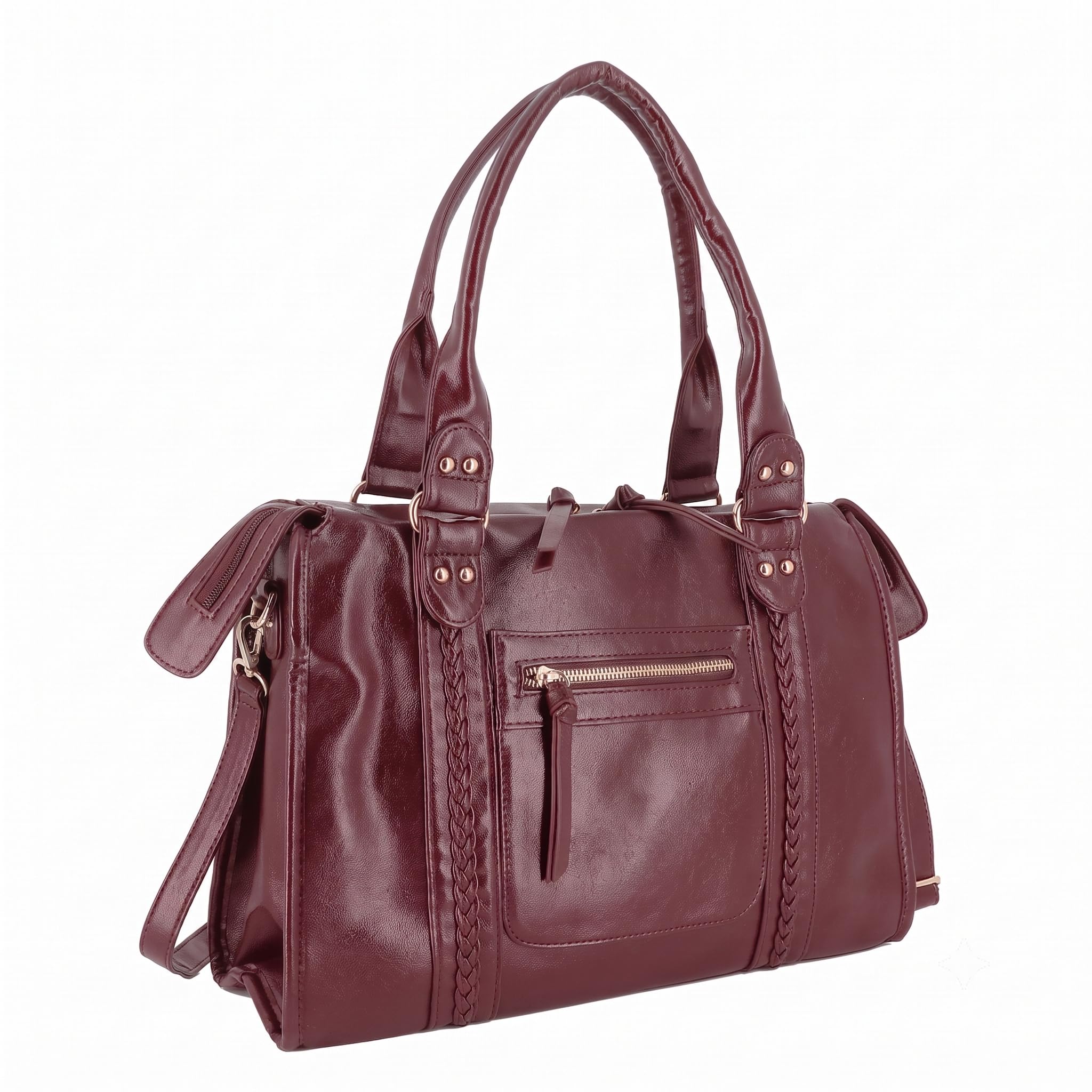 flora-co-sacs-main-sac-bowling-bordeaux-similicuir image 3