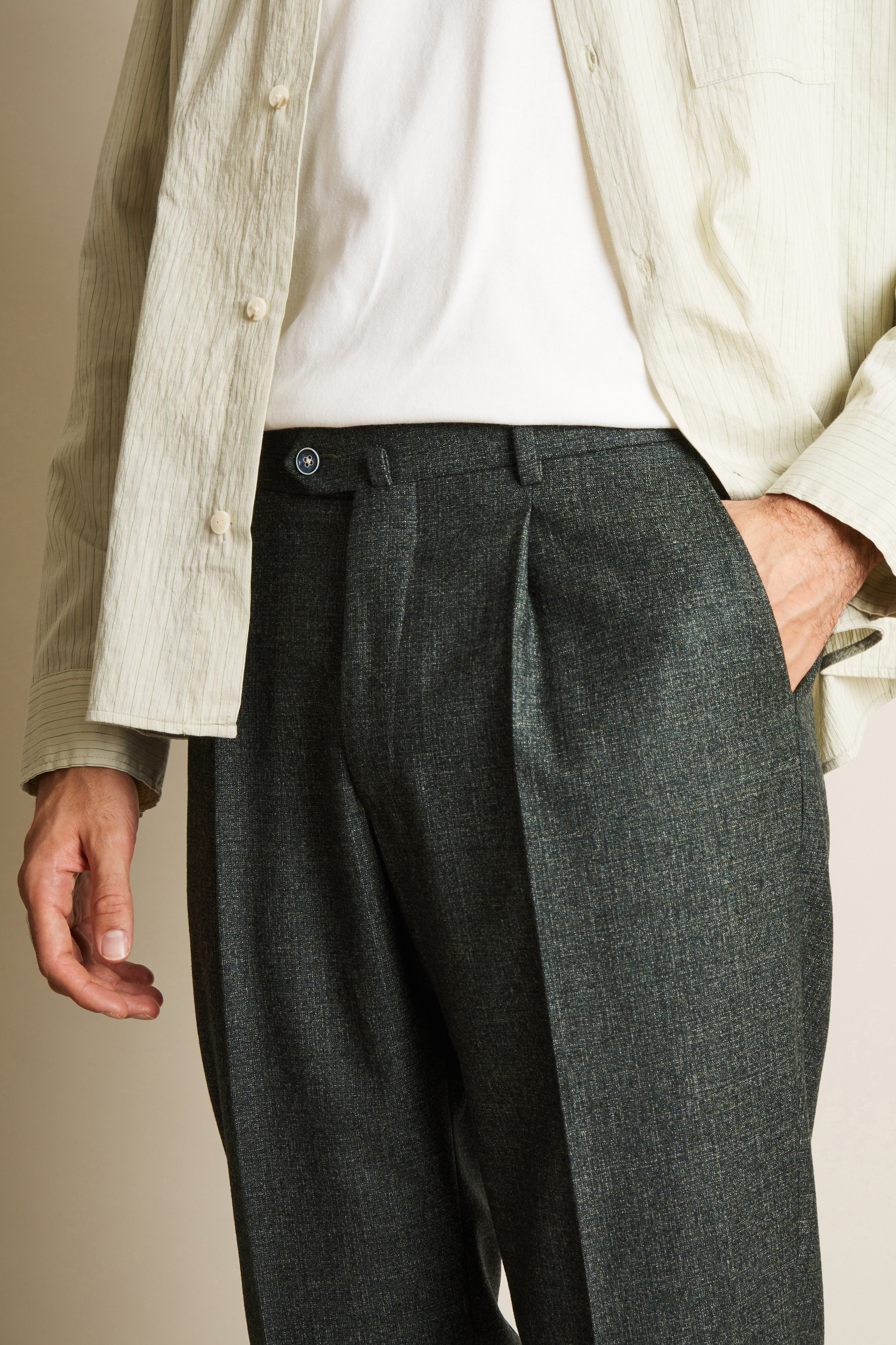 le-pantalon-flanelle-fm-lpp-12-pantalon-homme-vert-laine image 2